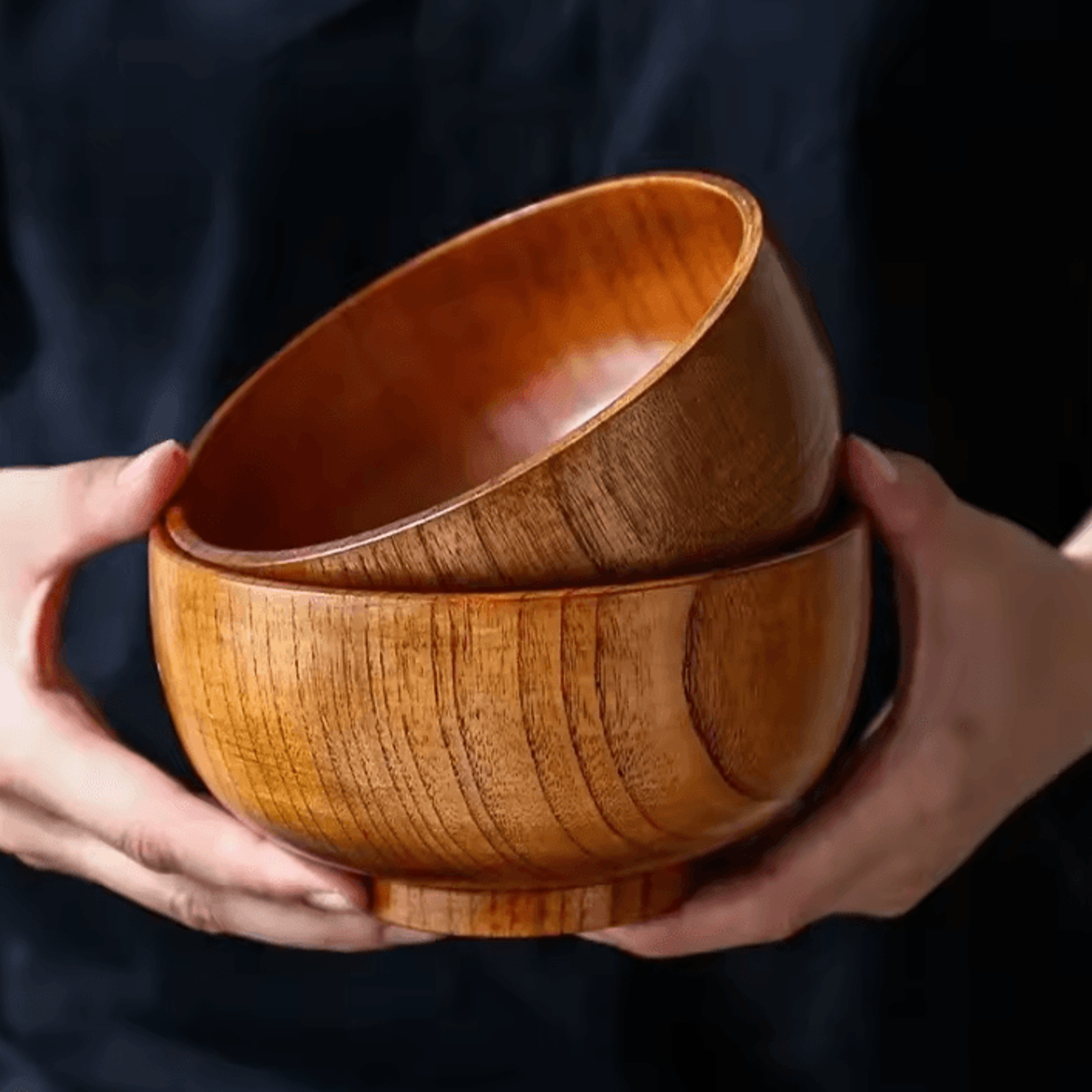 japanese style wooden bowl – jujube wood soup & rice bowl for tableware