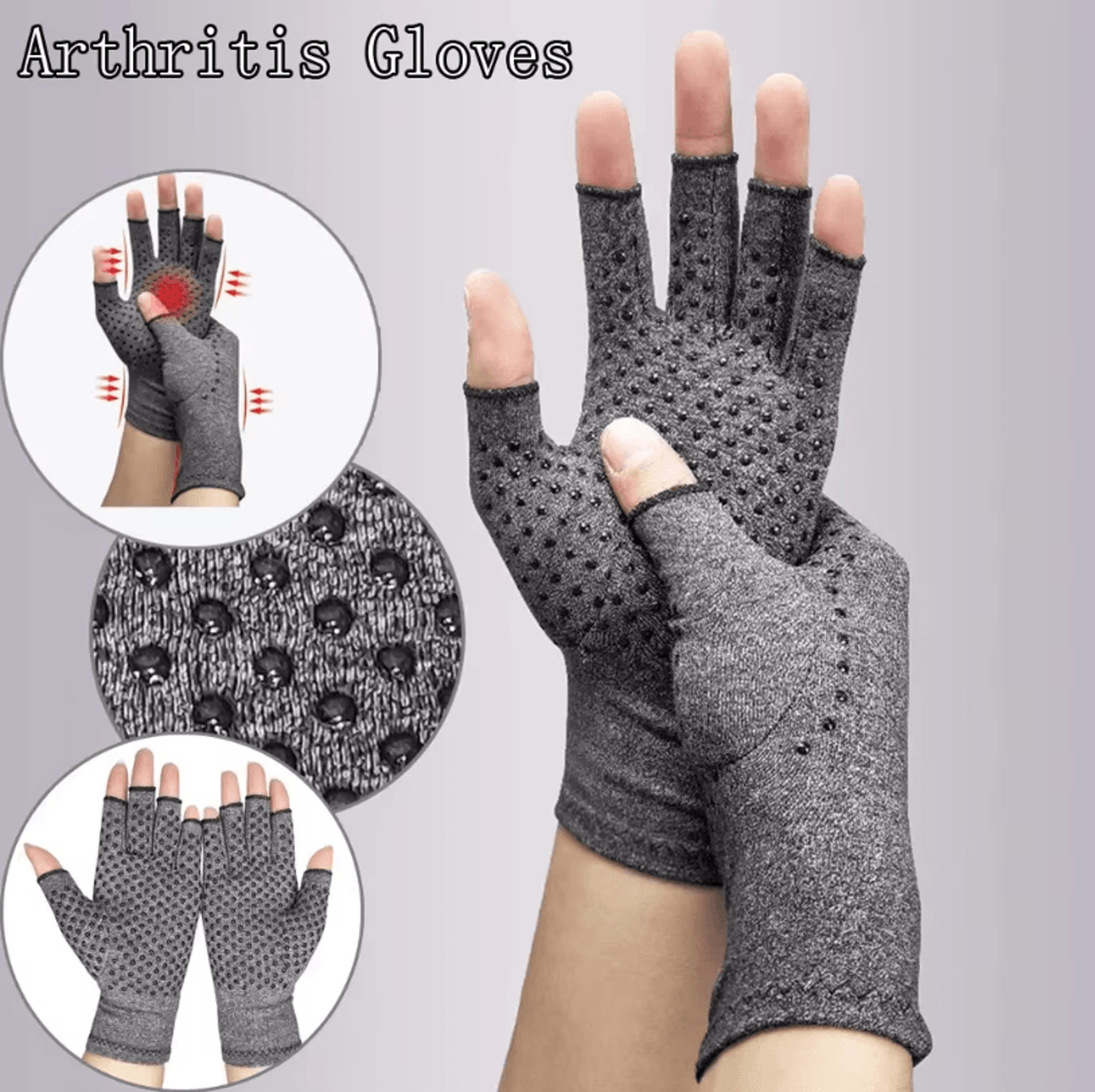 compression arthritis gloves & wrist support brace – pain relief, anti-slip work therapy gloves