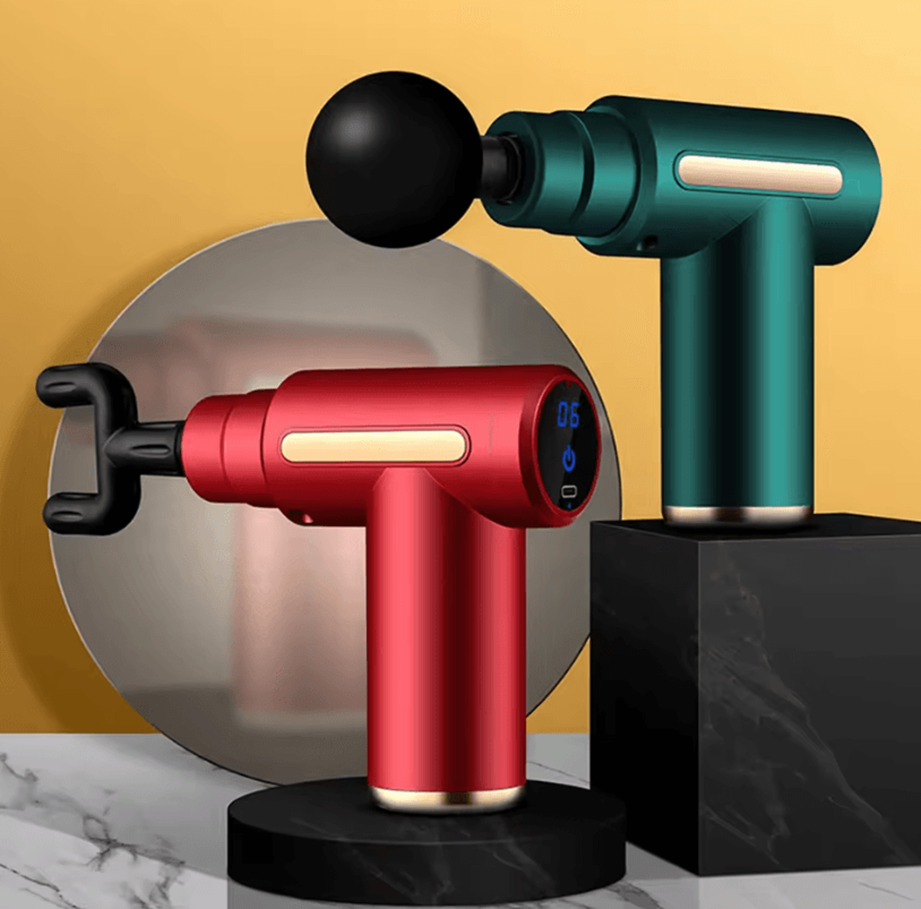 mini fascia massage gun – powerful deep tissue handheld massage device with 4 attachments