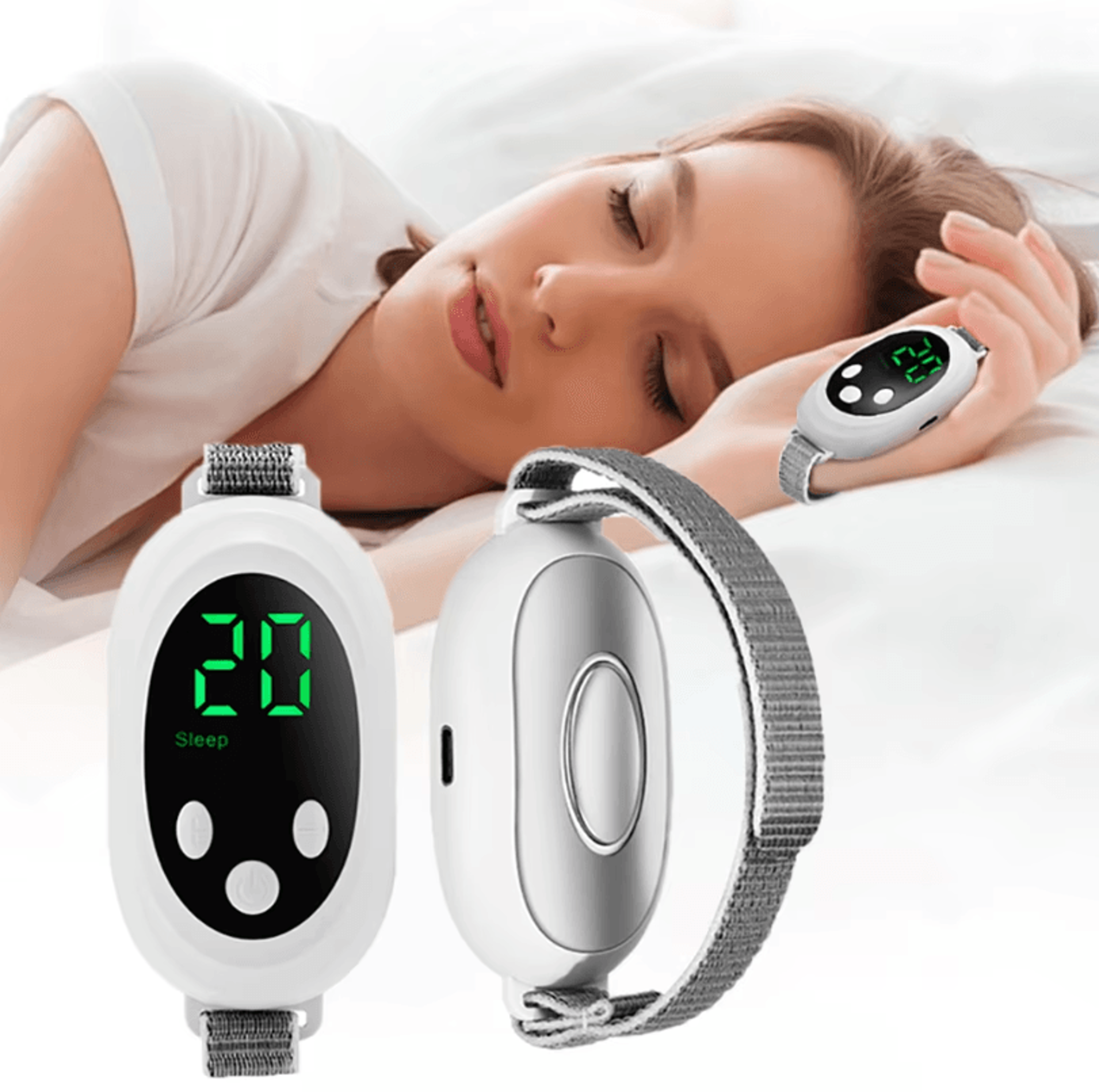 microcurrent ems sleep aid device – sleep instrument for insomnia & stress relief palm massager