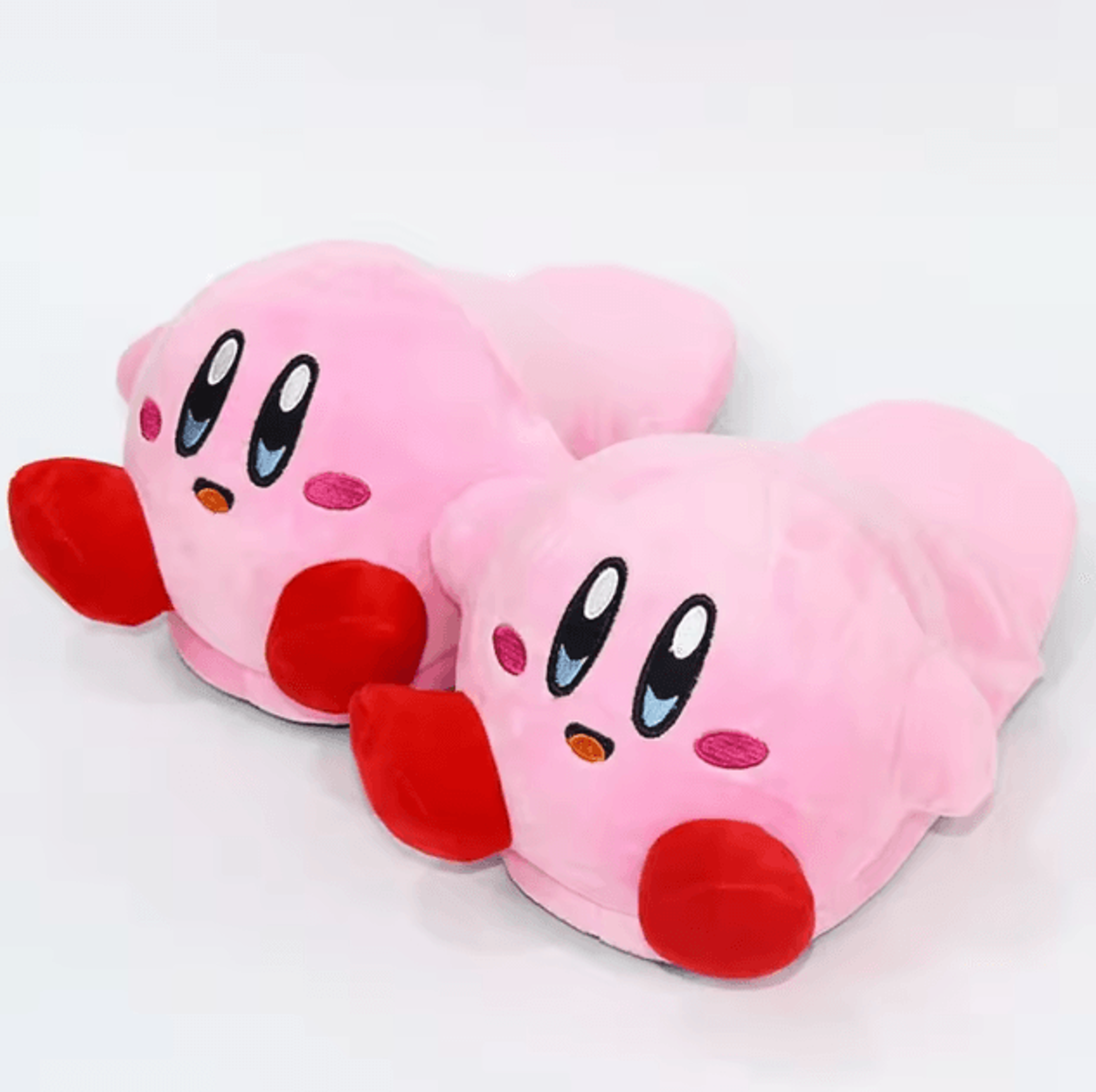 kirbydream anime slippers – 13.8–16.5 in womens kawaii winter warm indoor soft cartoon bedroom shoes