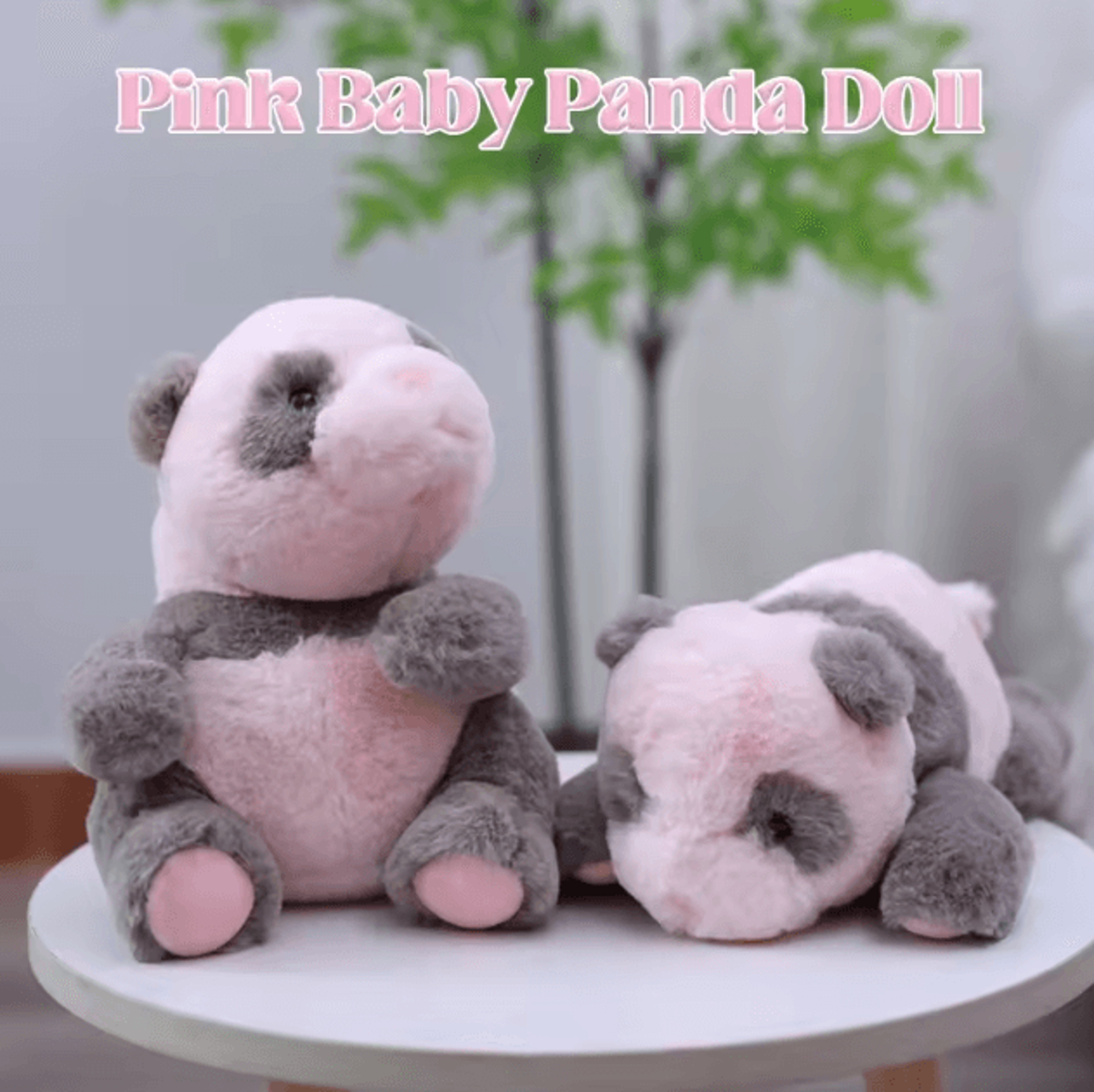 pandacuddle plush animal cushion – 7.9 & 11.8 in cute pink baby panda doll pillow gift