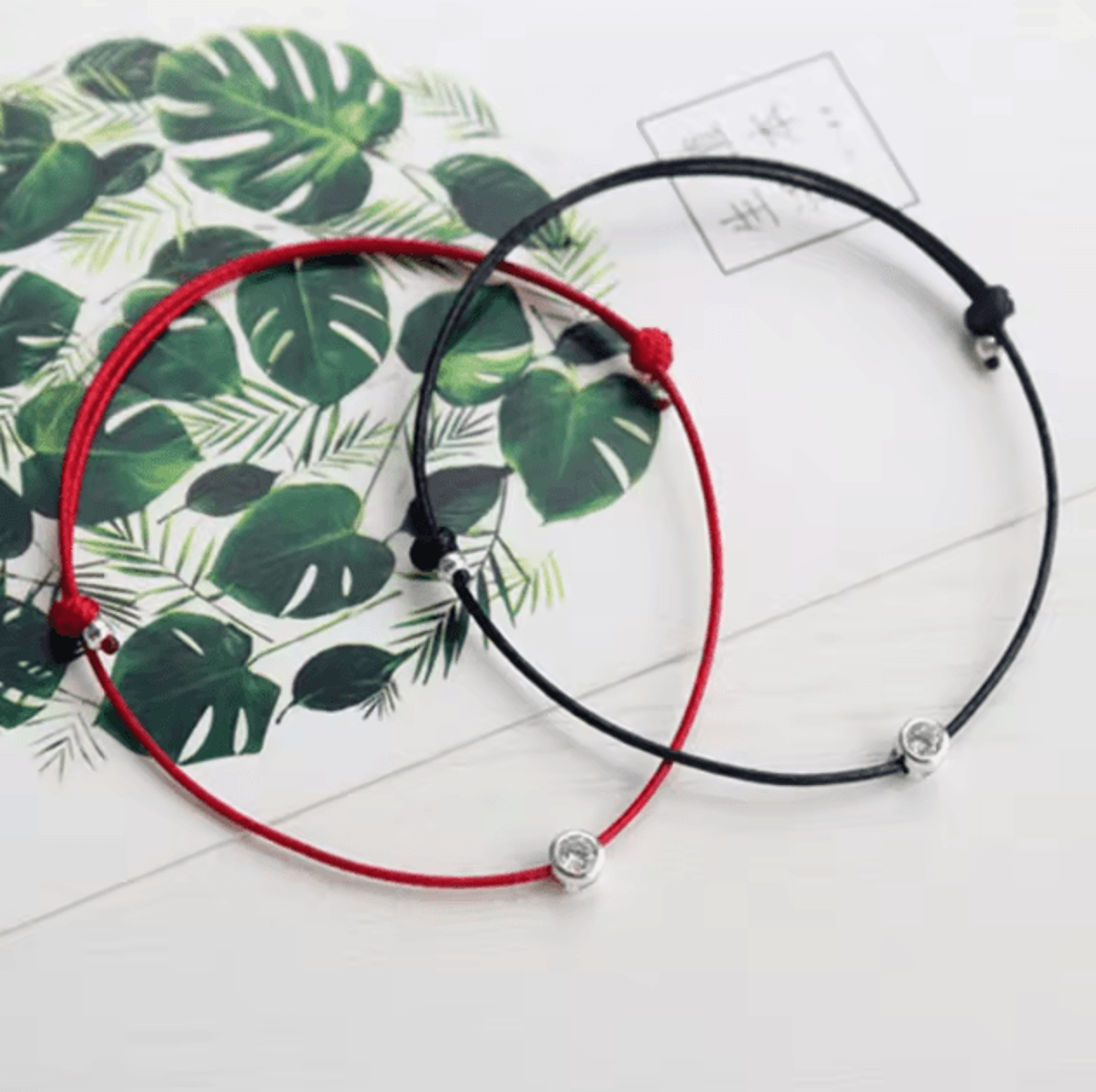 la monada 925 sterling silver red thread bracelet – minimalist rope bracelet for women