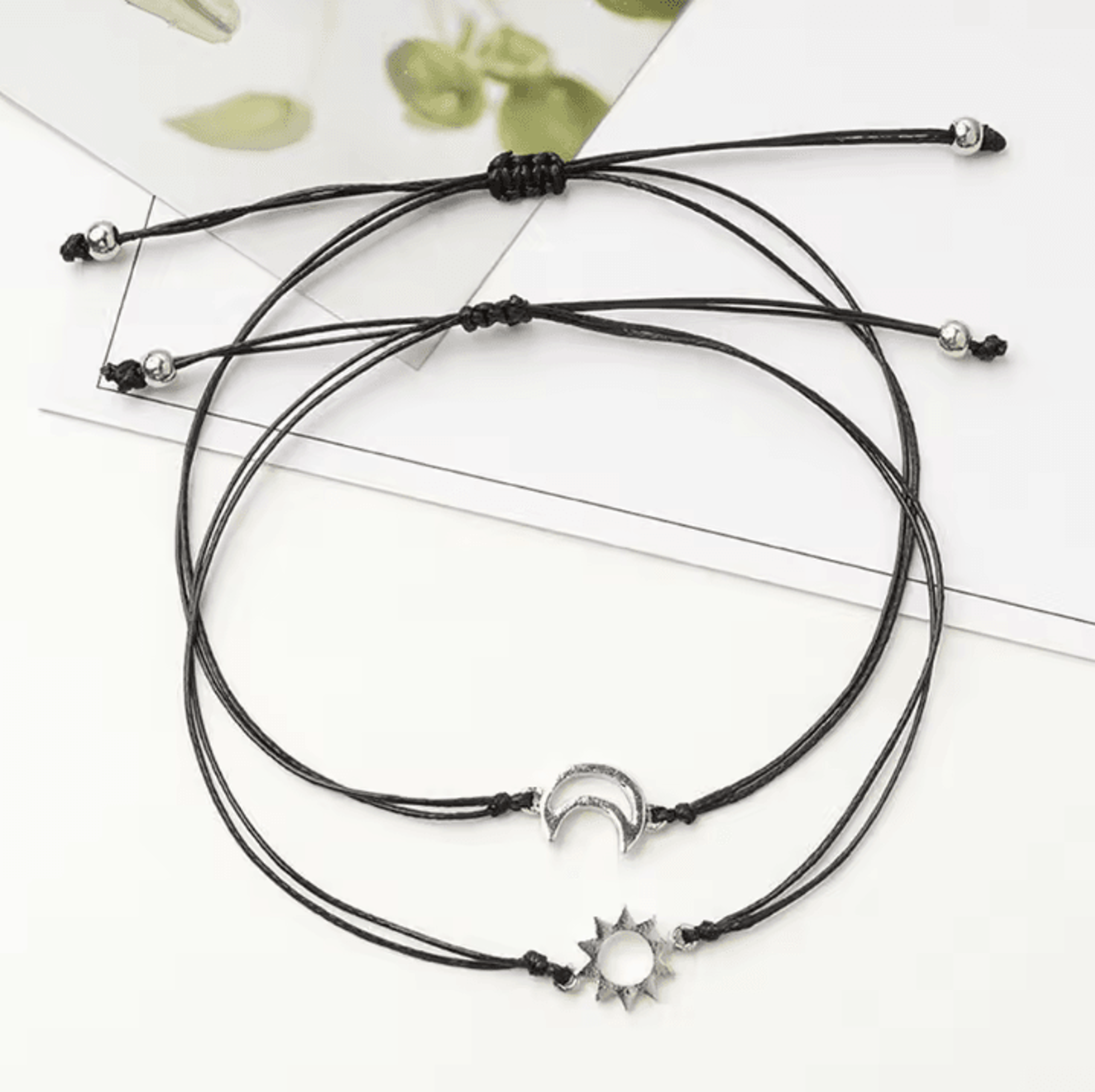 friendlink 3-pcs friendship bracelet set – long distance promise cards gift for best friends & sisters