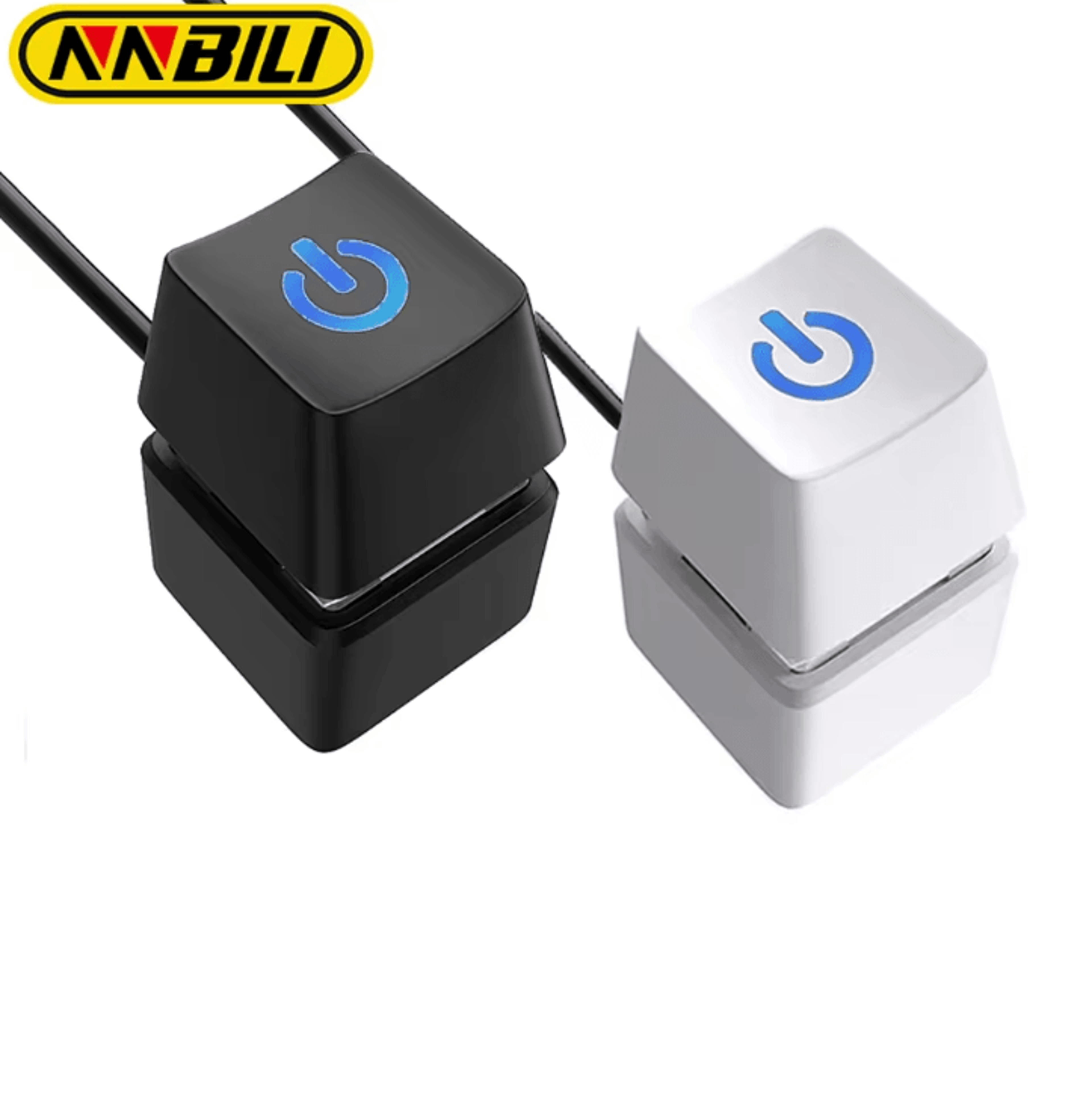 proswitch led external pc power button – 2 m desktop computer on/off switch with colorful led