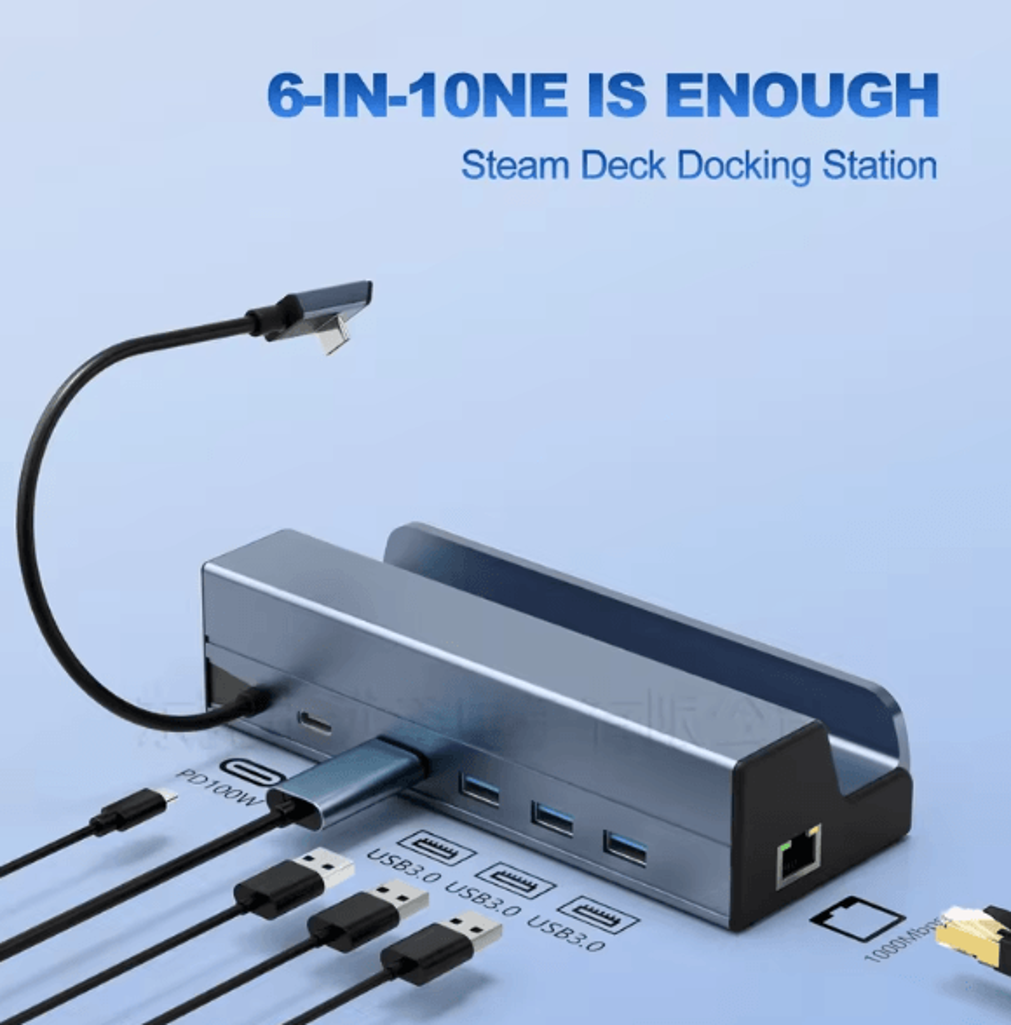 flexidock 6-in-1 usb-c docking station – 4k 60 hz hdmi & gigabit ethernet hub for steam deck, rog ally & laptops