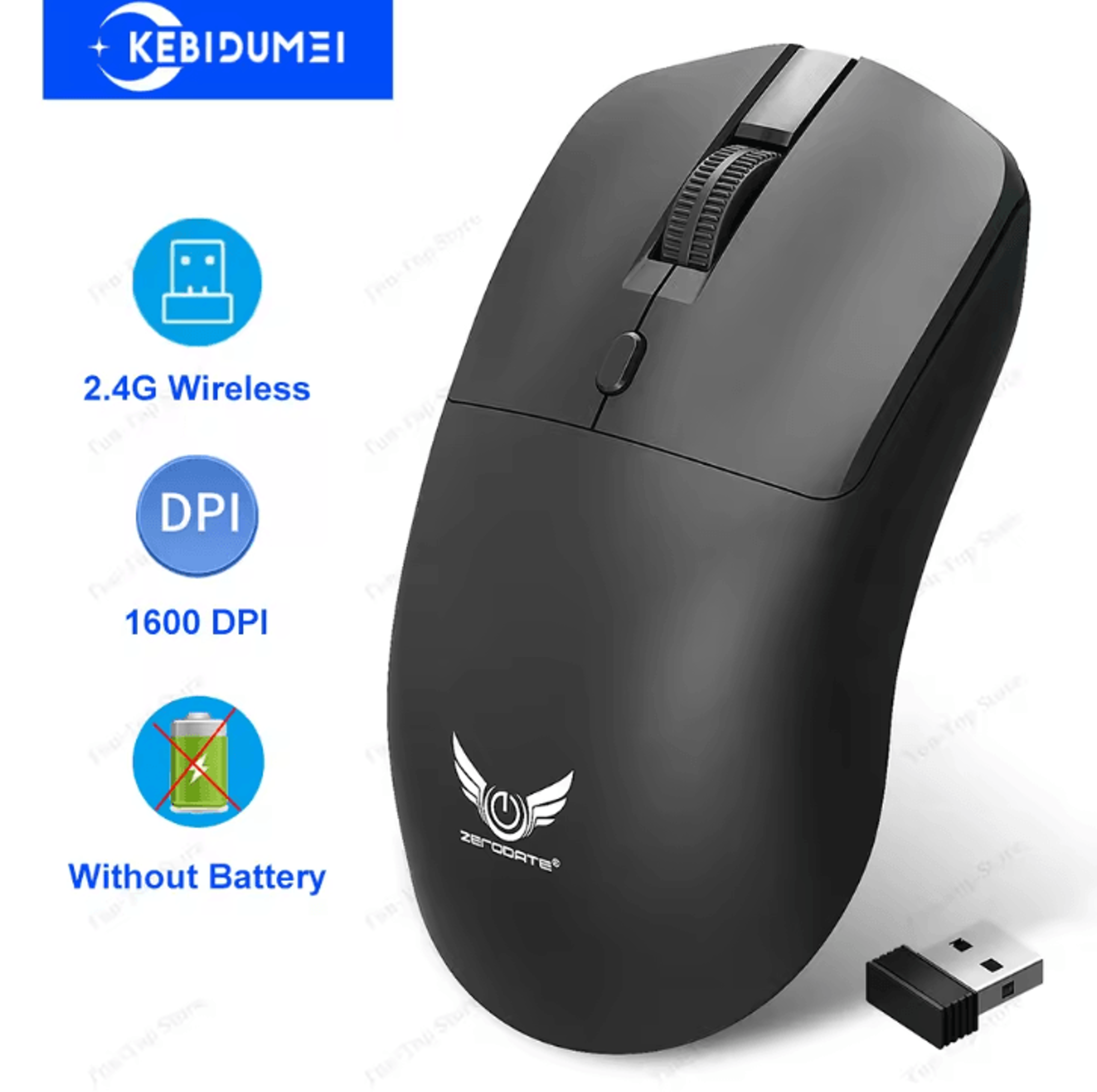 proglide 2.4 g wireless optical mouse – 3-level dpi ergonomic mouse for pc & laptop