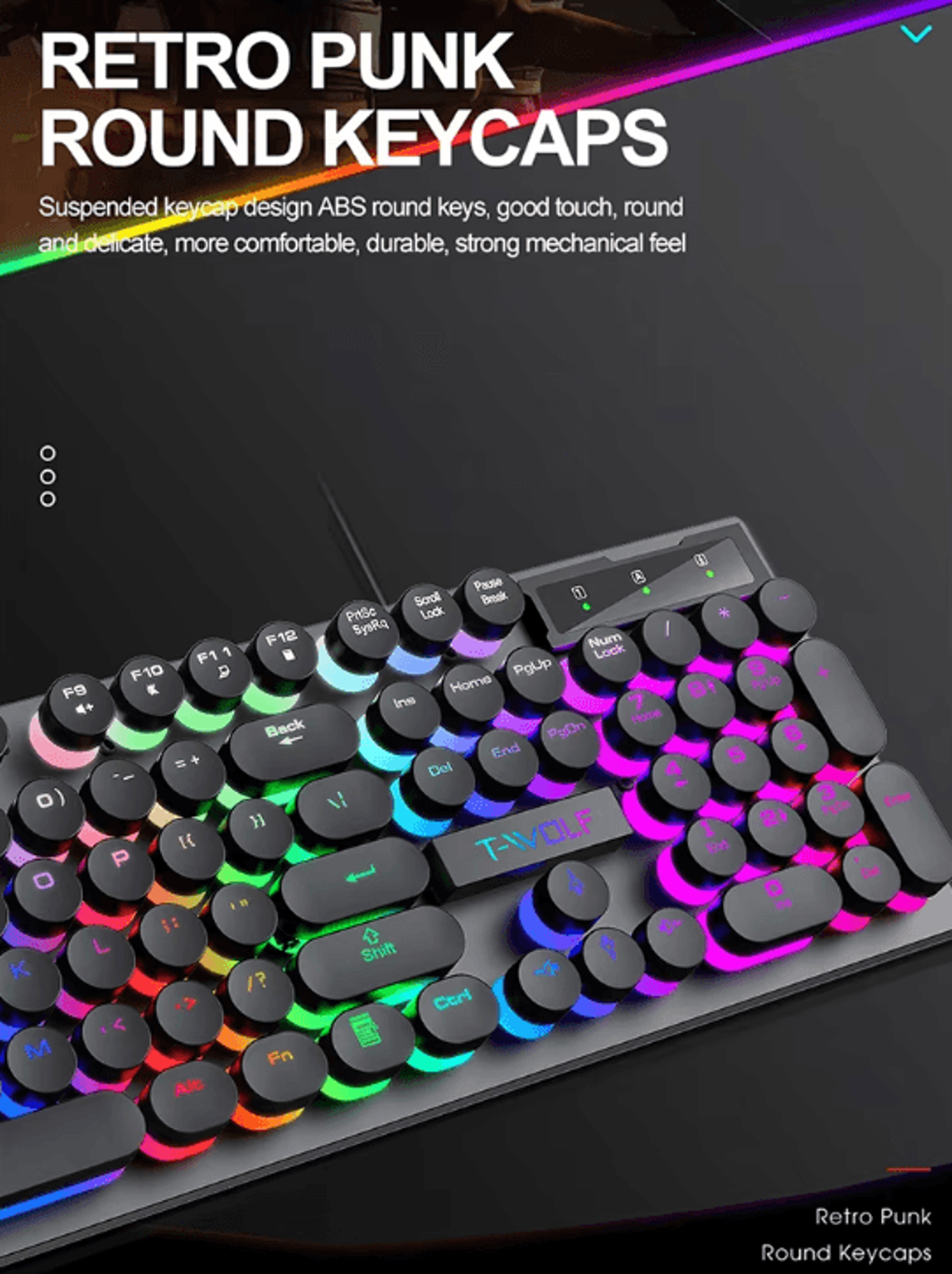 shadowstrike illuminated mechanical gaming keyboard – wired rgb for desktop & laptop