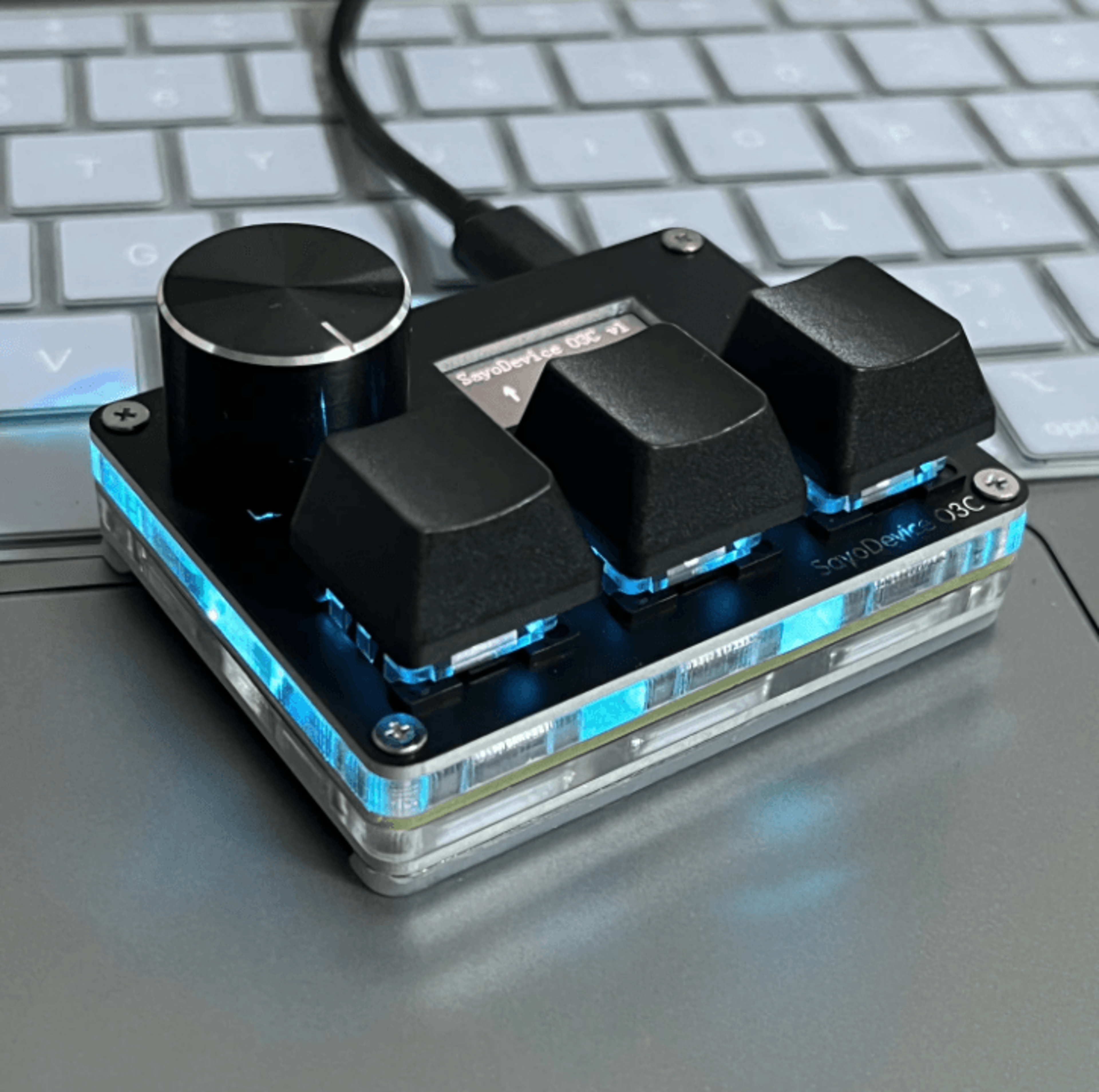 o3c rapid trigger magnetic gaming keypad – usb hall switch mini keyboard with knob & screen
