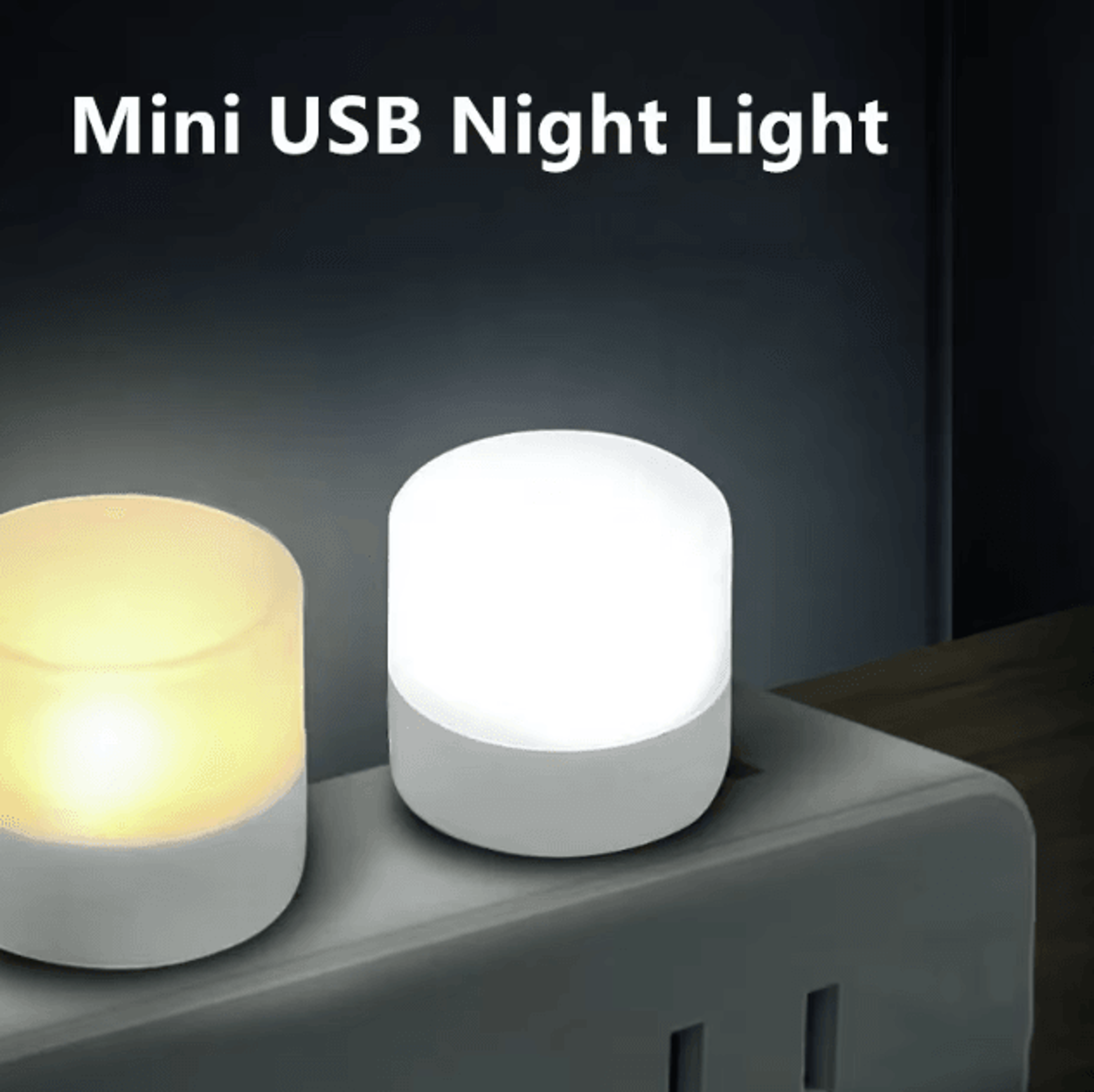 mini usb night light – warm white led reading light for laptop, power bank & bedside