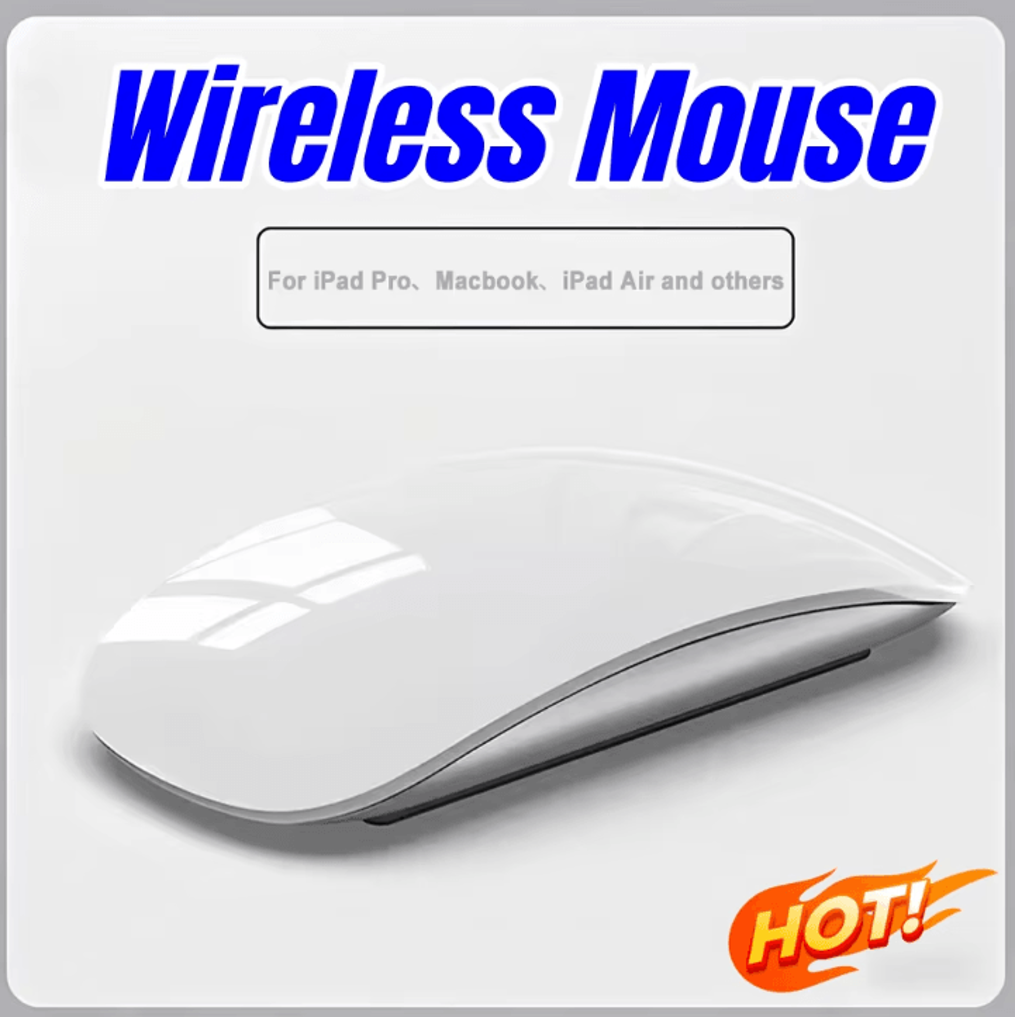 aerotouch pro – wireless bluetooth rechargeable touch mouse (dual-mode silent, slim ergonomic for pc & macbook)