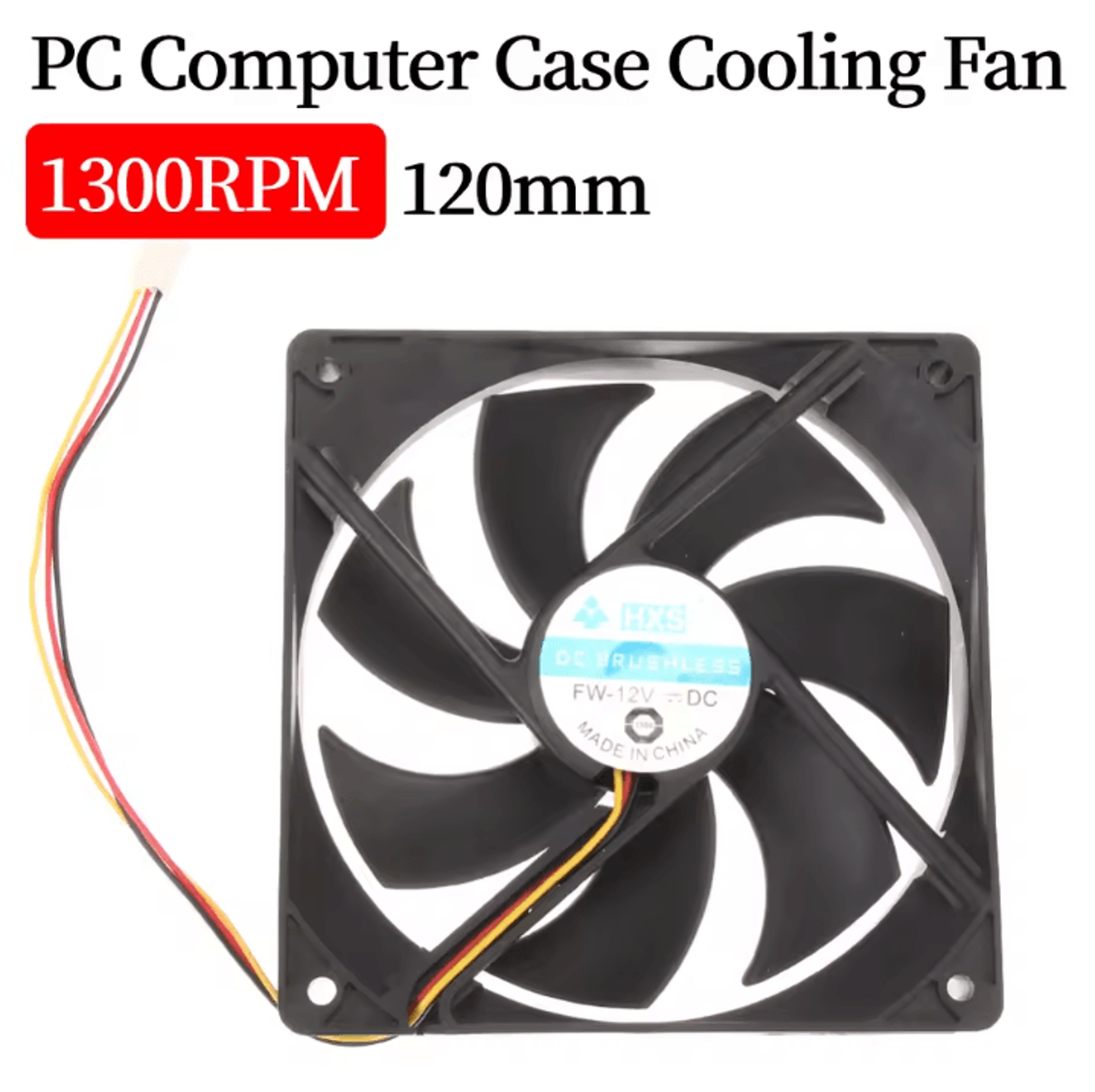 airstream 120 – 120mm dc brushless pc cooling fan 12v 3-pin for desktop computers