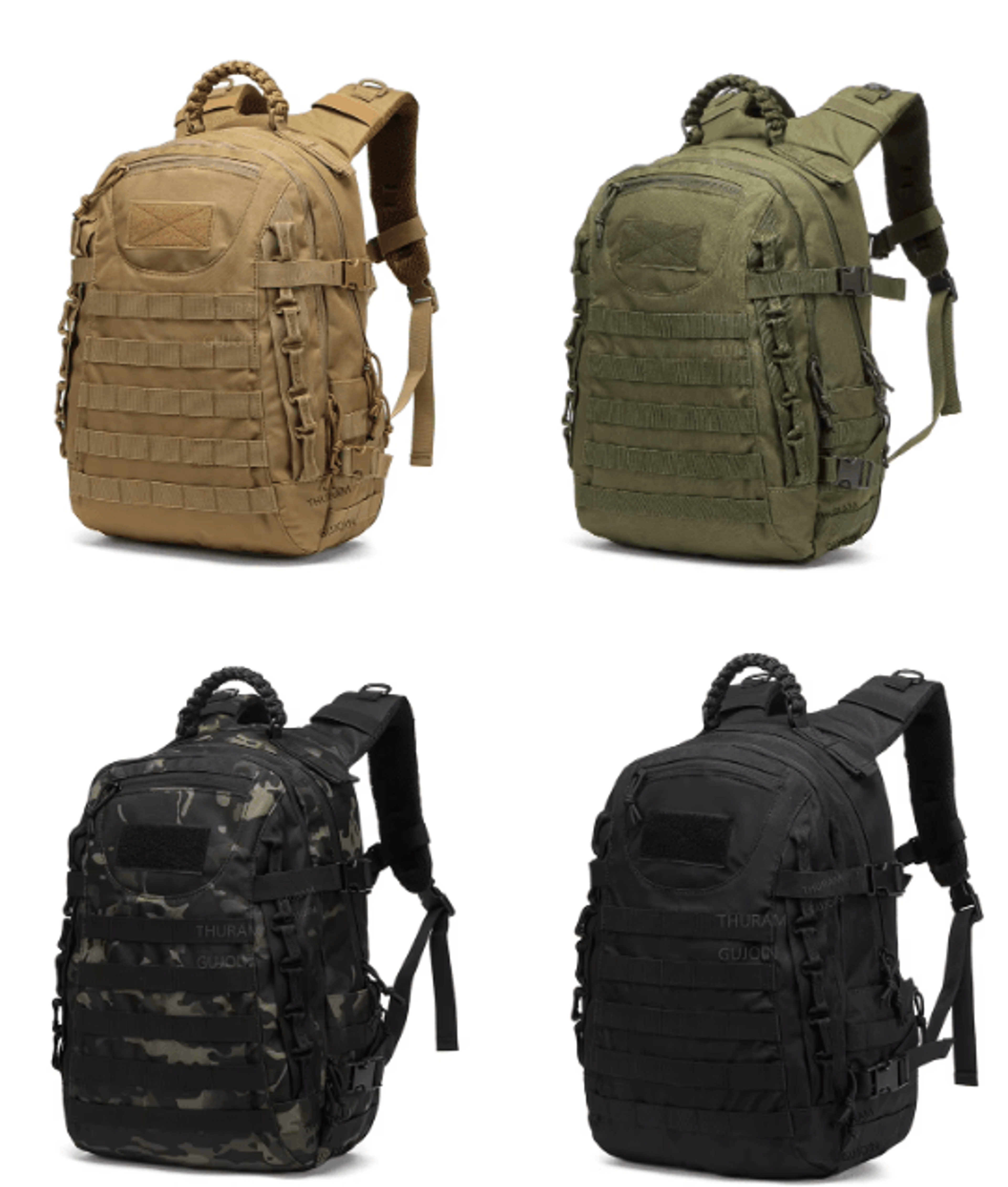 fortis 38 l waterproof tactical backpack – large capacity outdoor rucksack with molle system