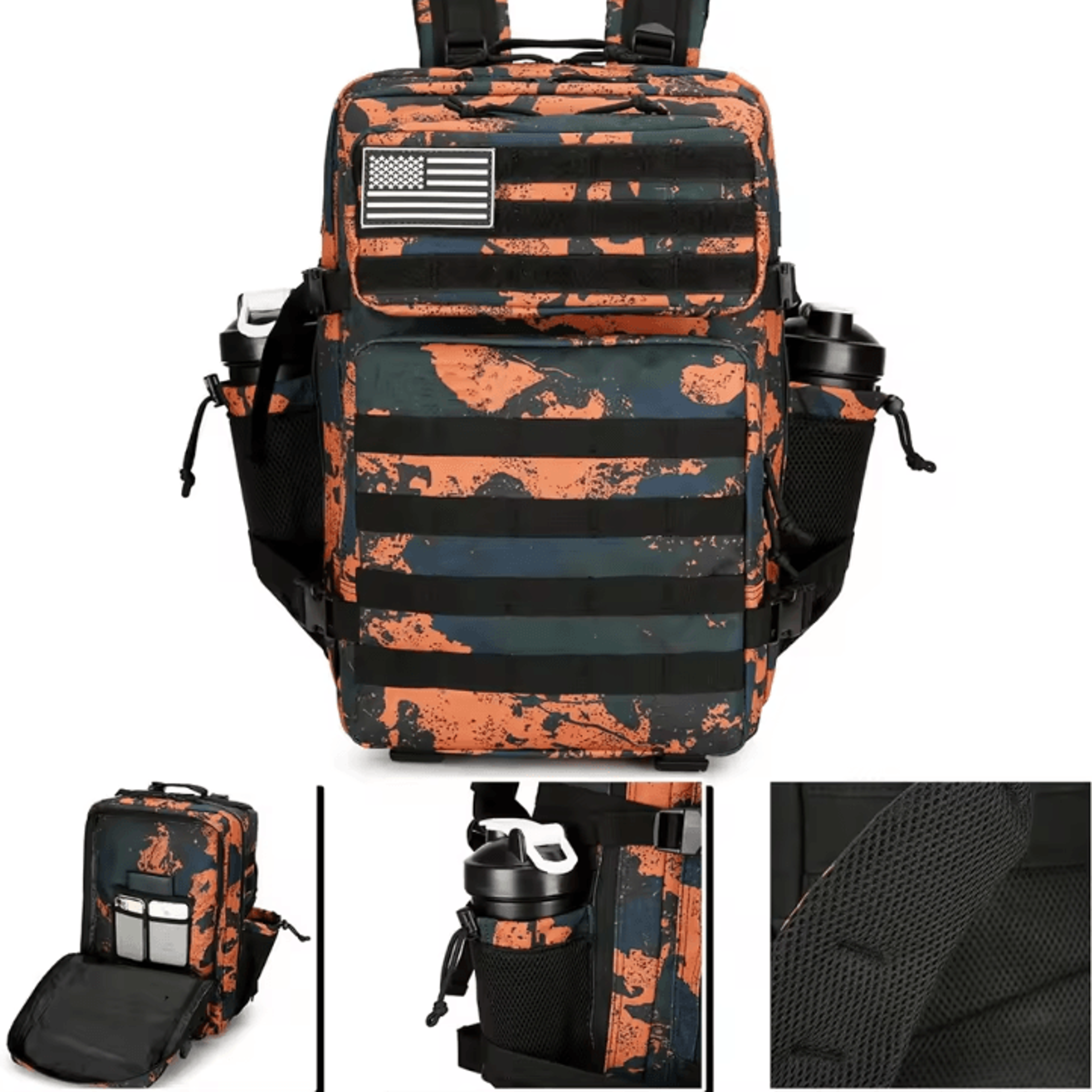 titantrail 45 l tactical backpack – large waterproof outdoor rucksack for hiking, camping & climbing