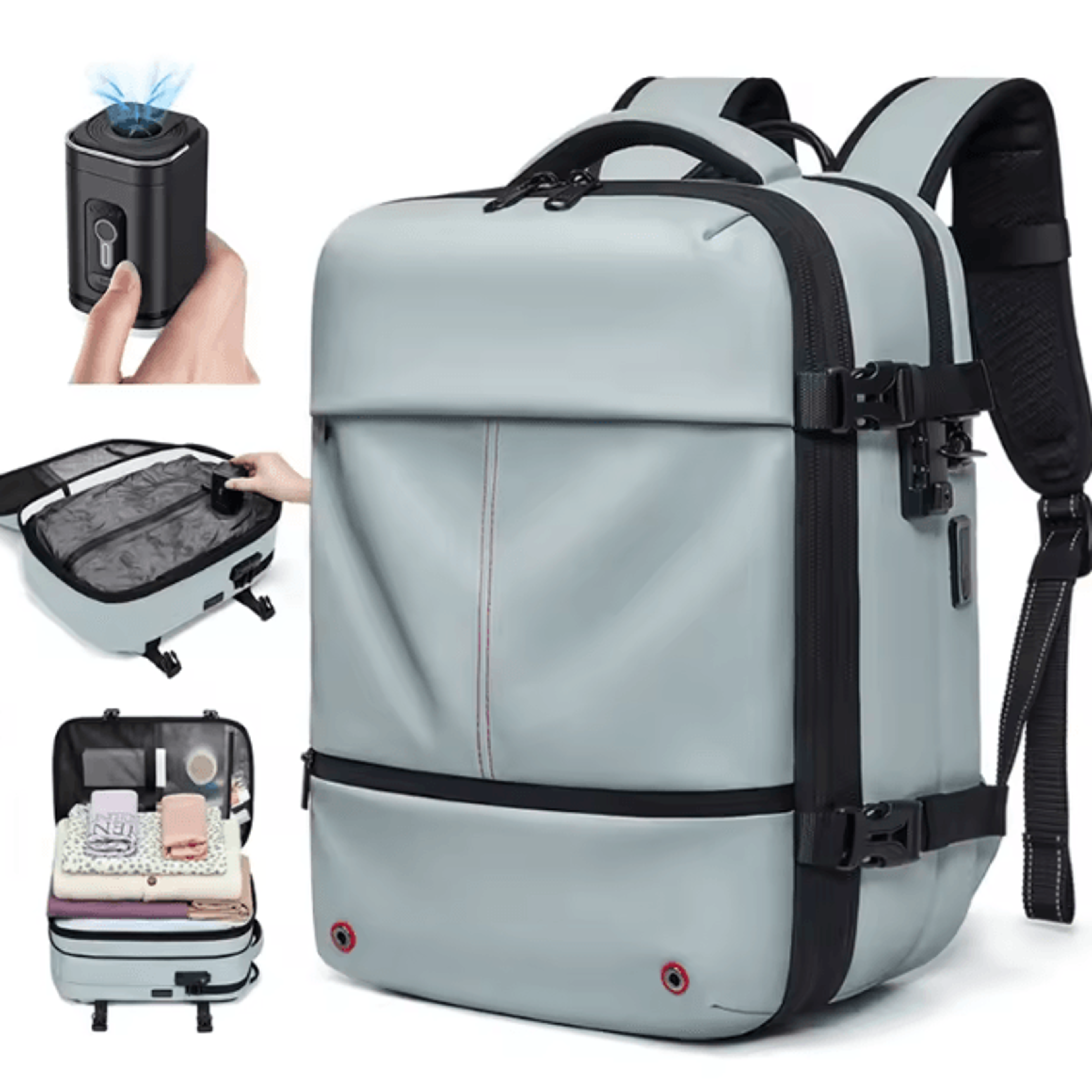 voyager 16-inch travel & laptop backpack – usb charging extended casual school & business bag