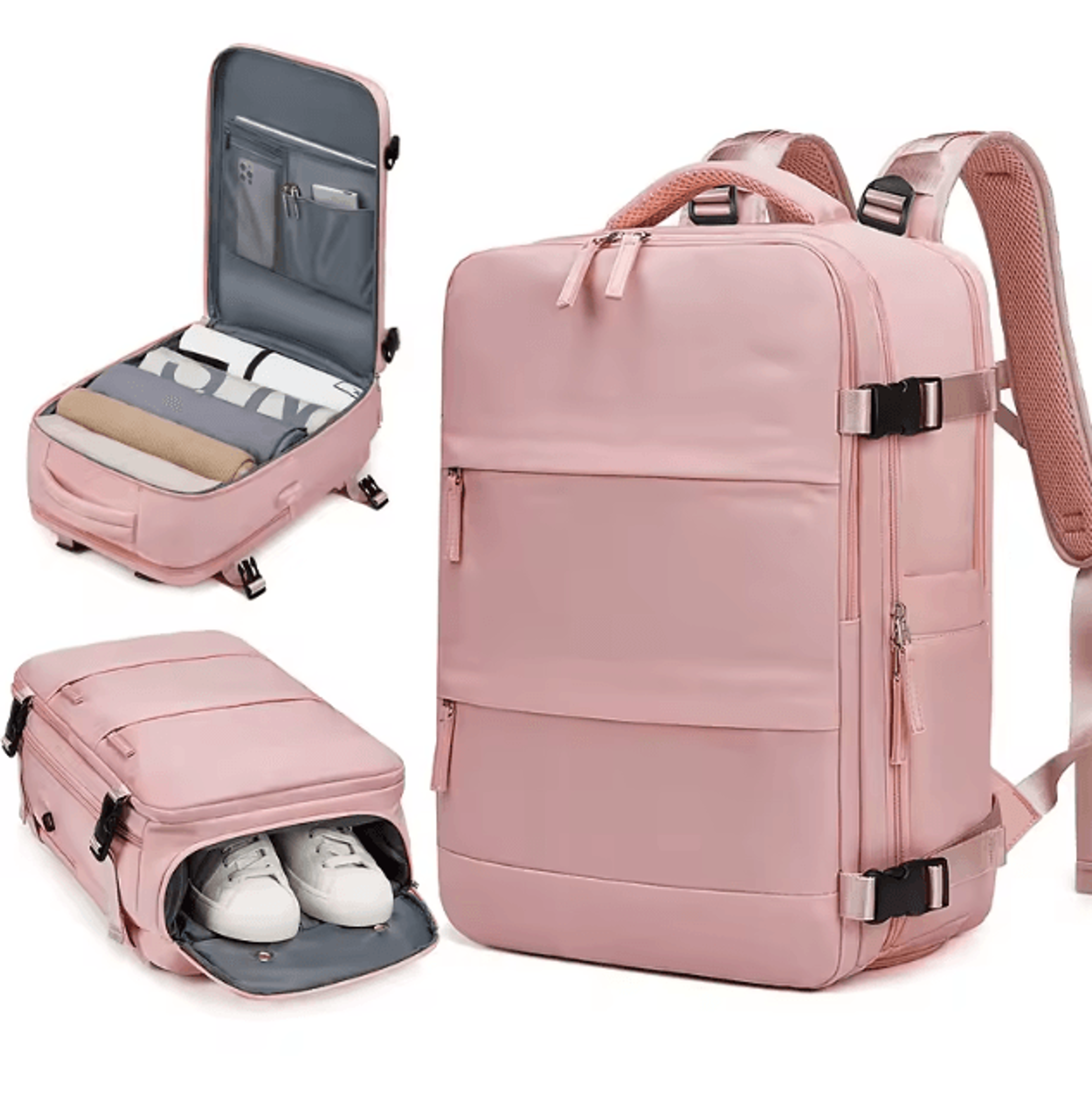 voyagerpro womens multifunction travel backpack – large capacity waterproof bag with shoe storage