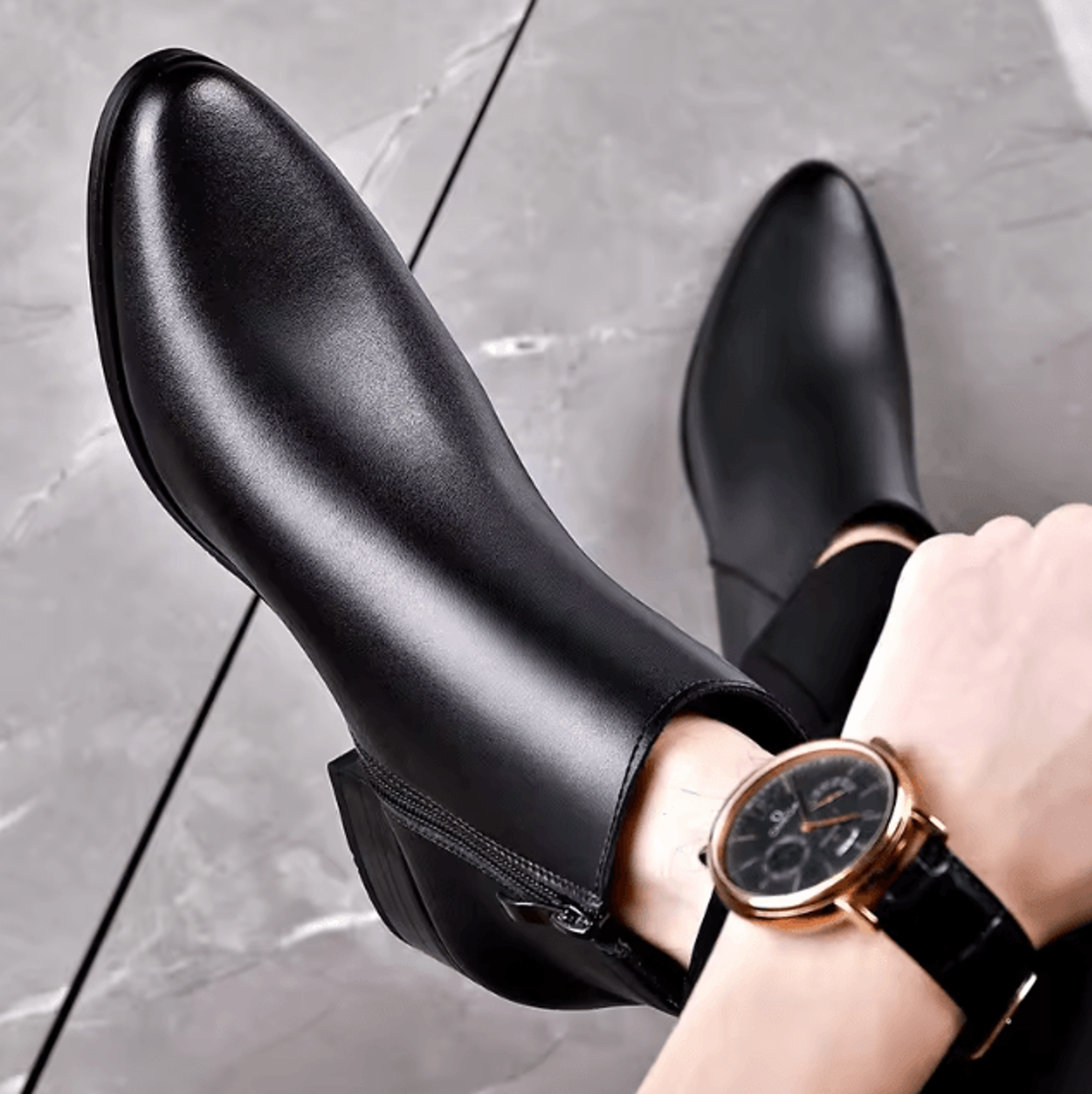 britstyle mens british leather chelsea boots – vintage casual slip-on ankle shoes