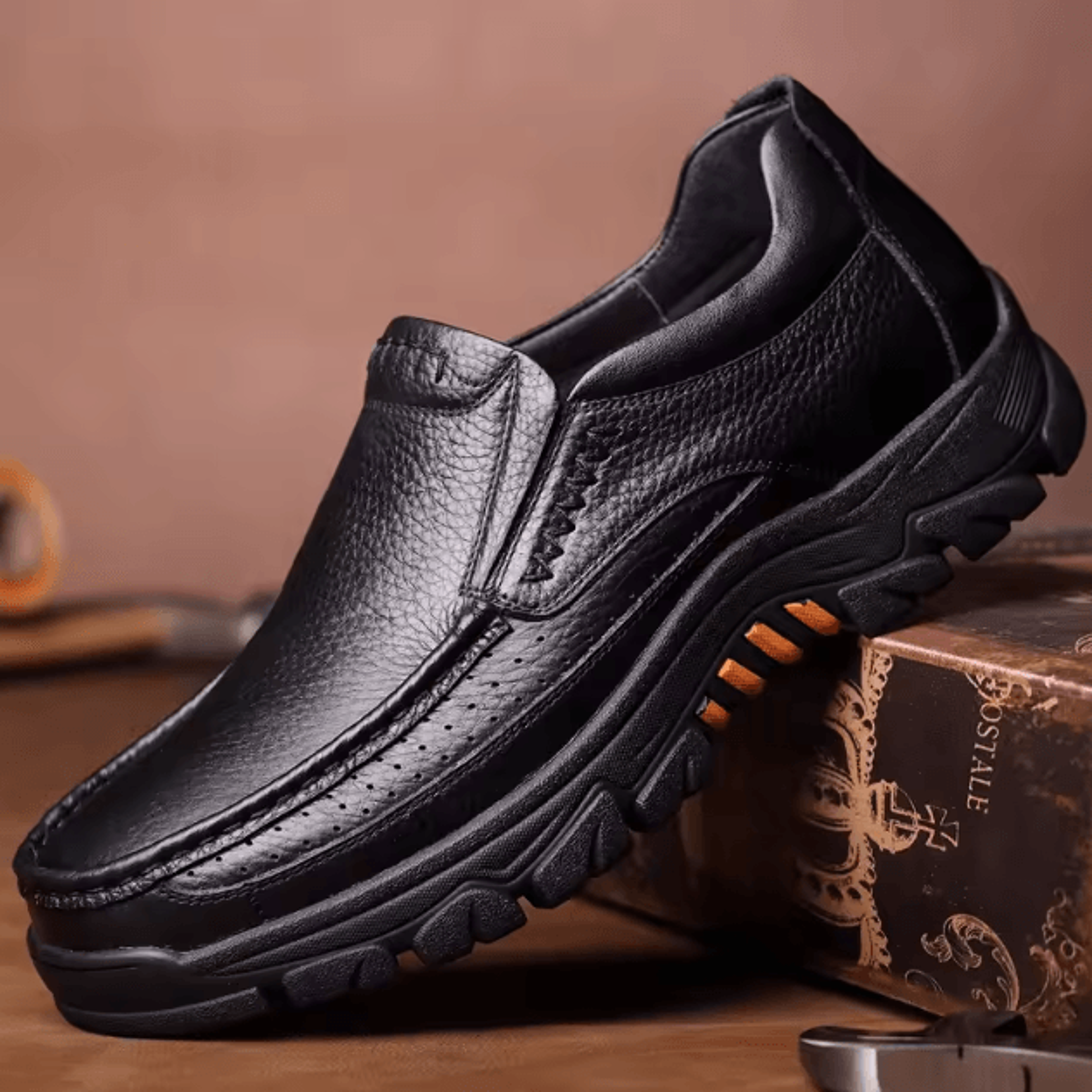 100% genuine leather shoes men loafers soft cowhide mens casual shoes brand male footwear black brown slip-on thick sole