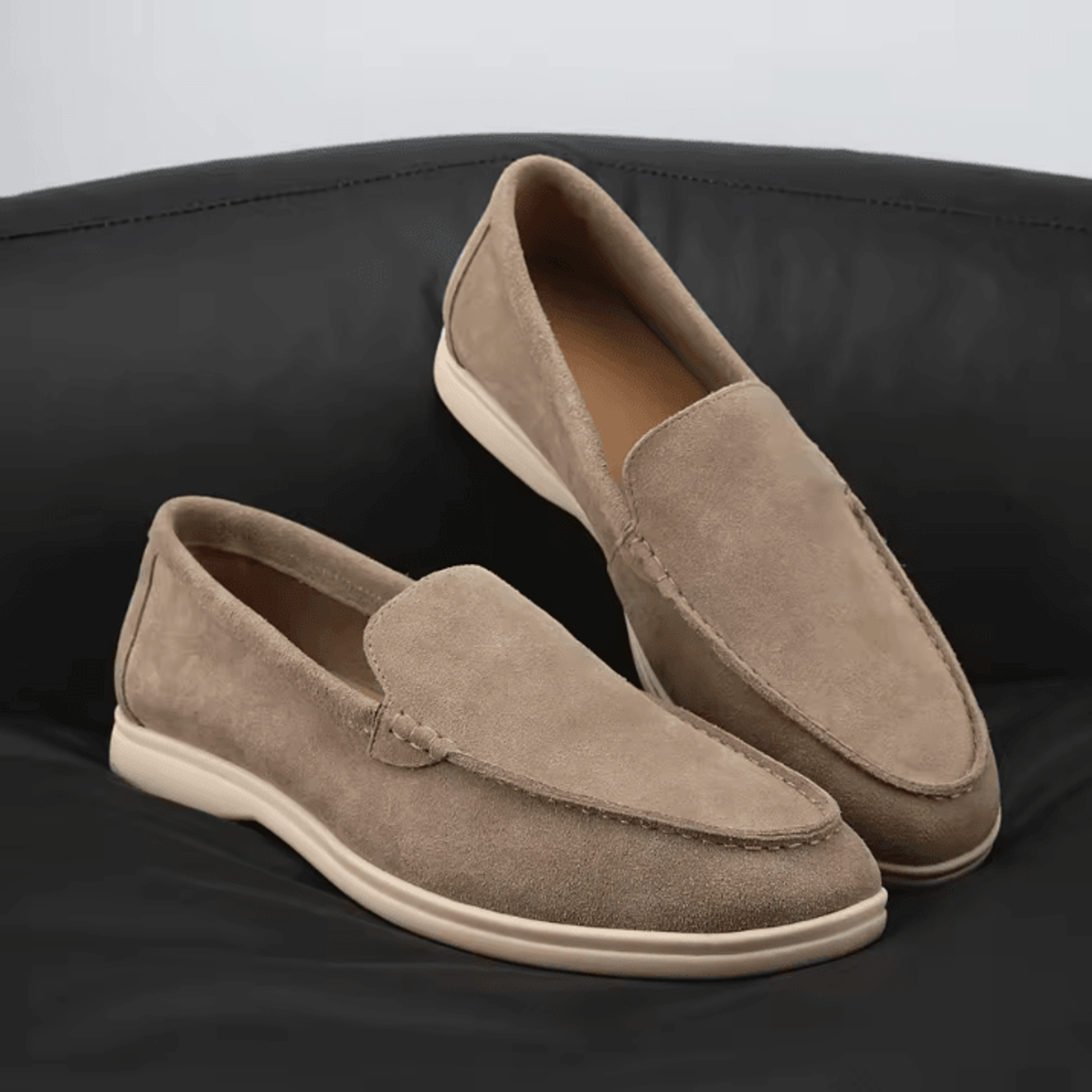 mens suede leather comfort loafers comfortable breathable slip on casual flats
