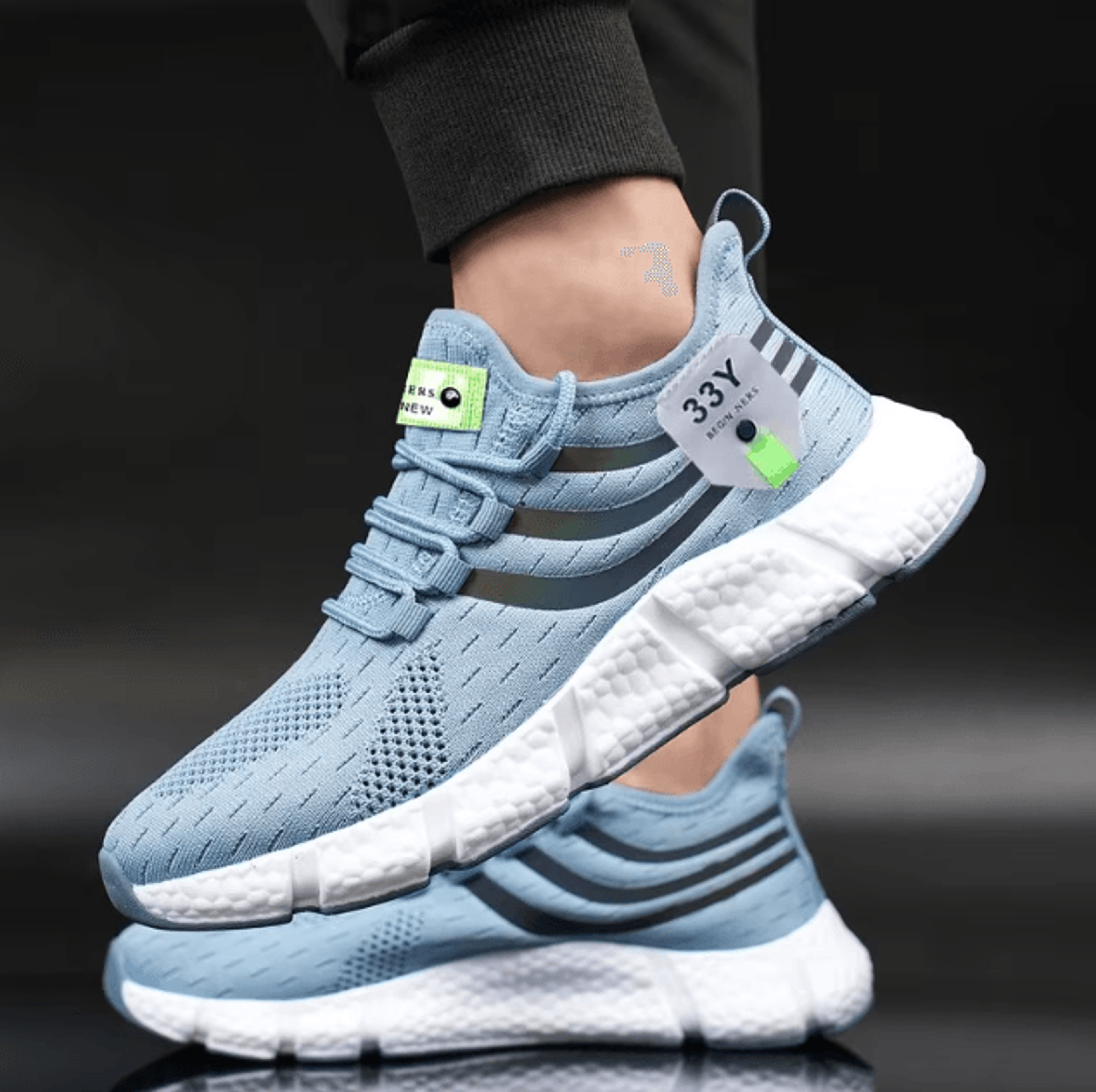men breathable lightweight athletic sneakers running and walking shoes