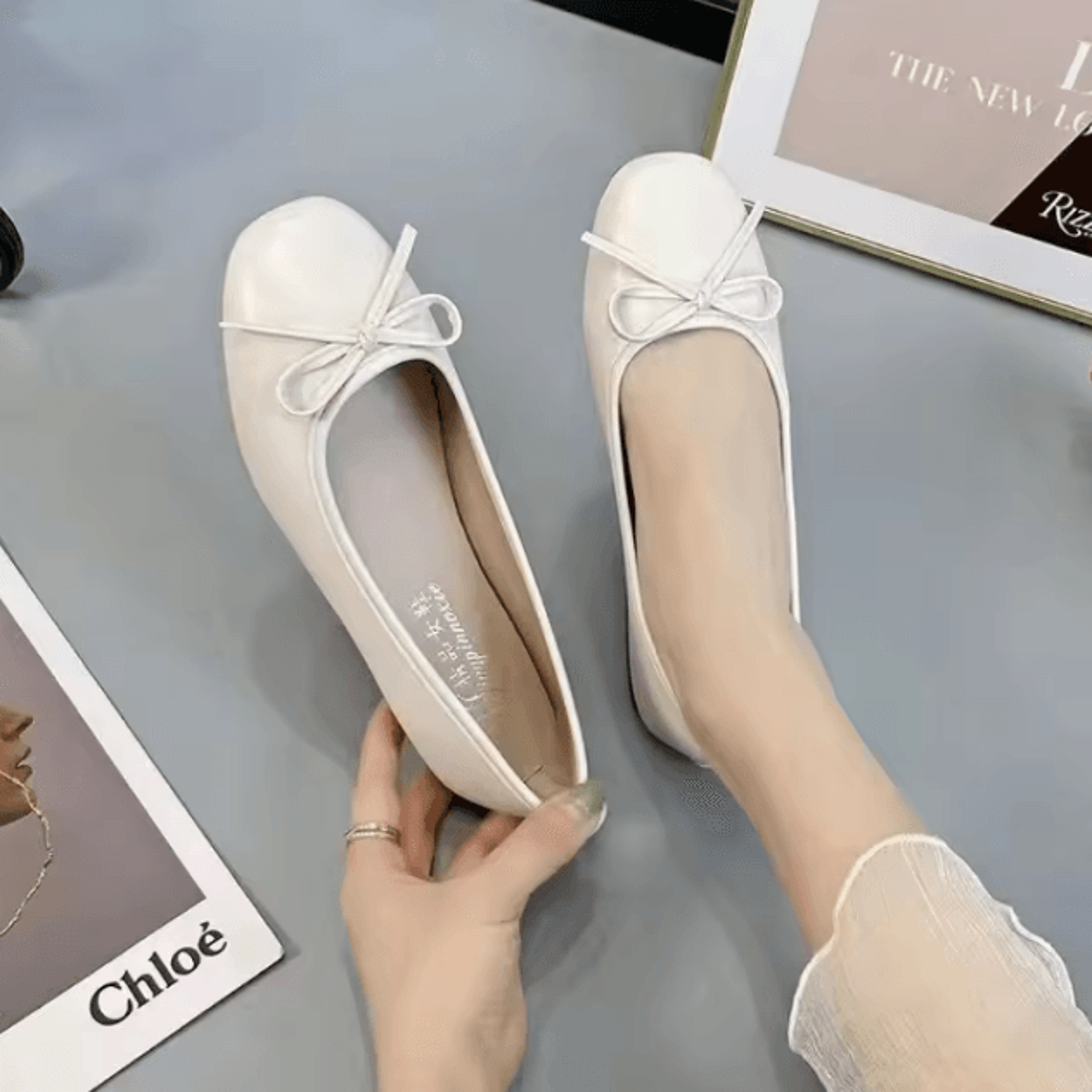 women bow knot casual flats comfortable slip on versatile everyday shoes