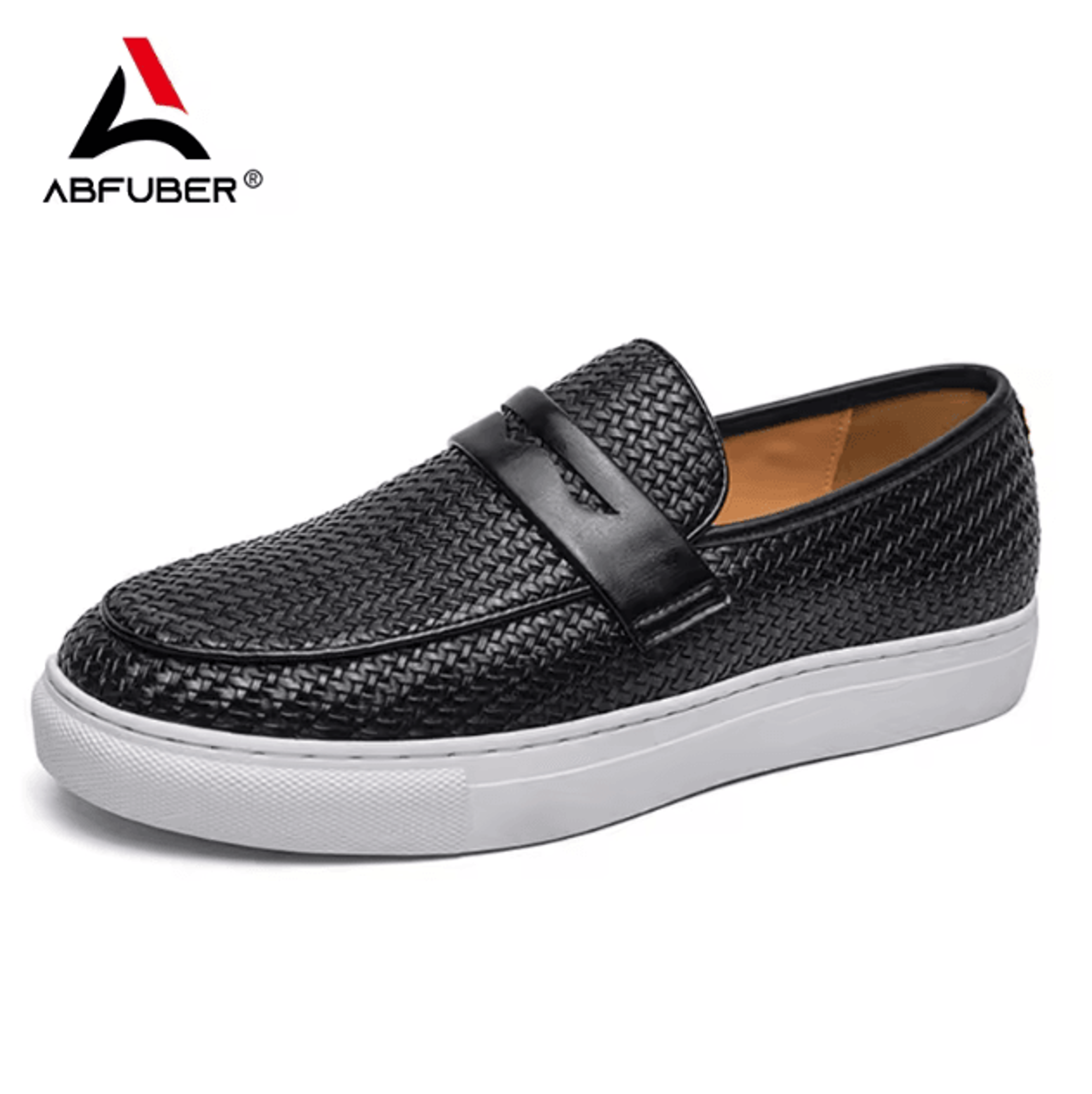 men leather slip on casual shoes comfortable breathable loafers