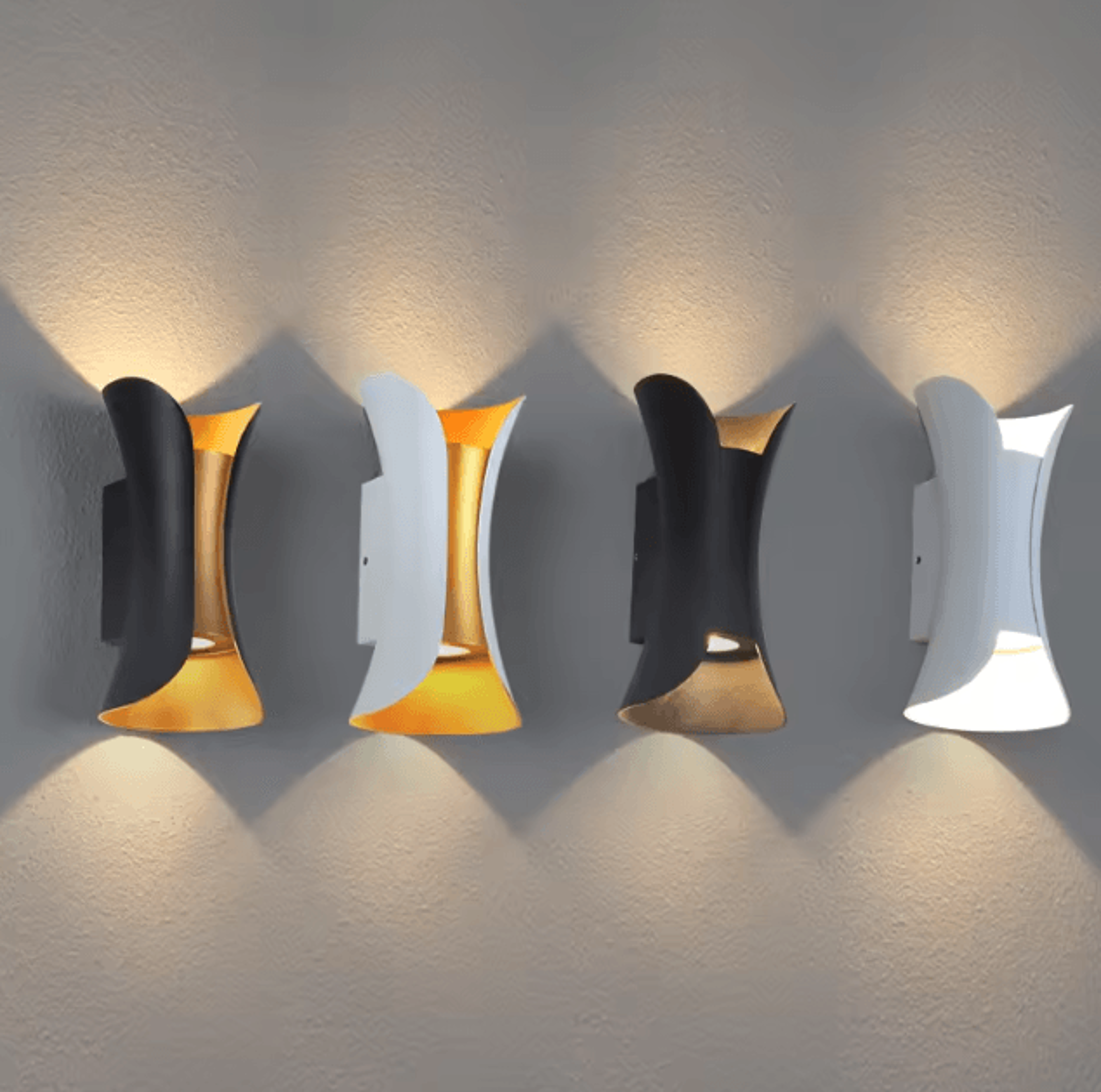 outdoor wall lights waterproof led aluminum up and down wall lamp warm white 3000k for porch courtyard garden