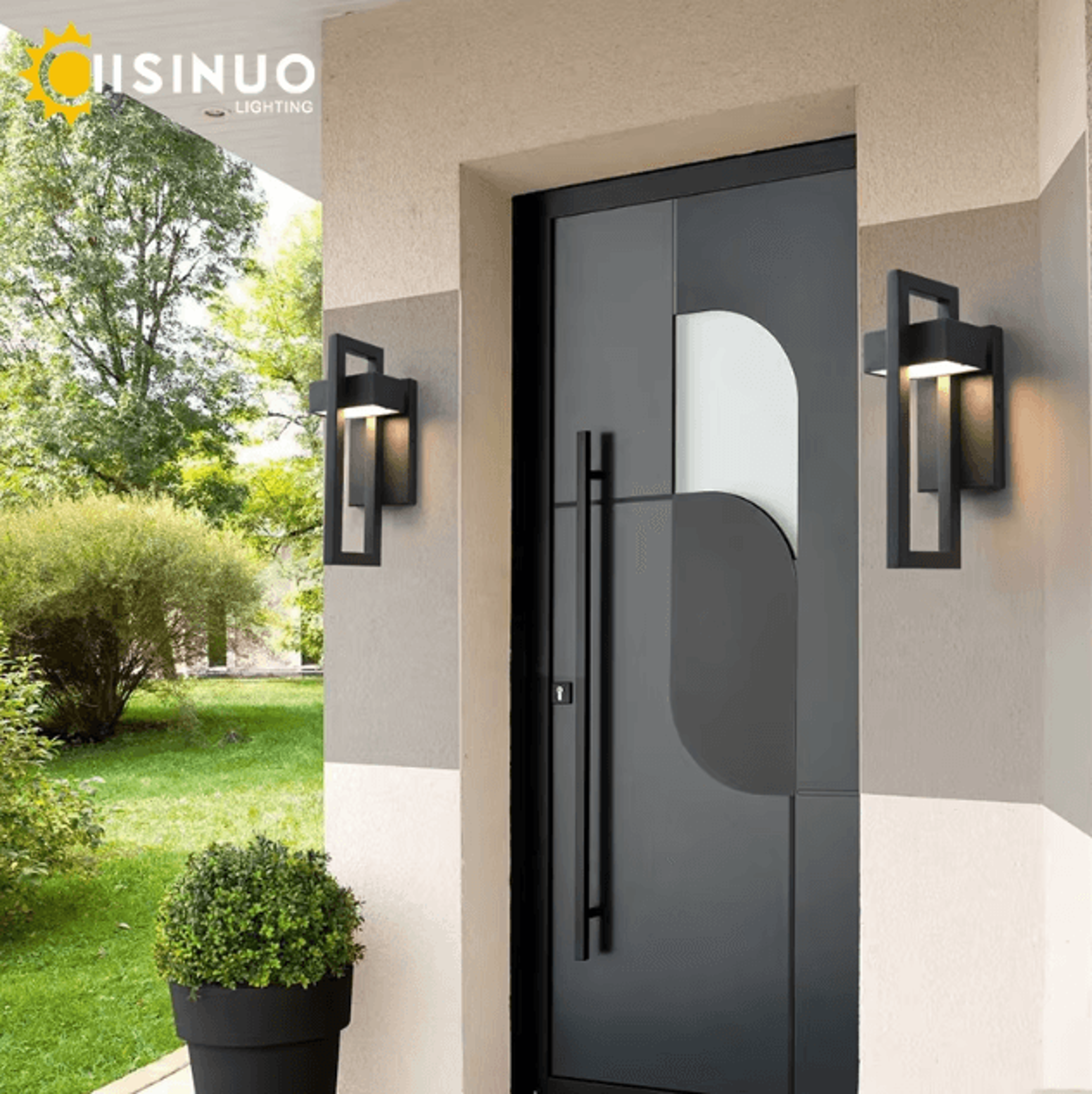 waterproof outdoor led wall lighting retro vintage black 10w led sconce luminaire for garden porch street