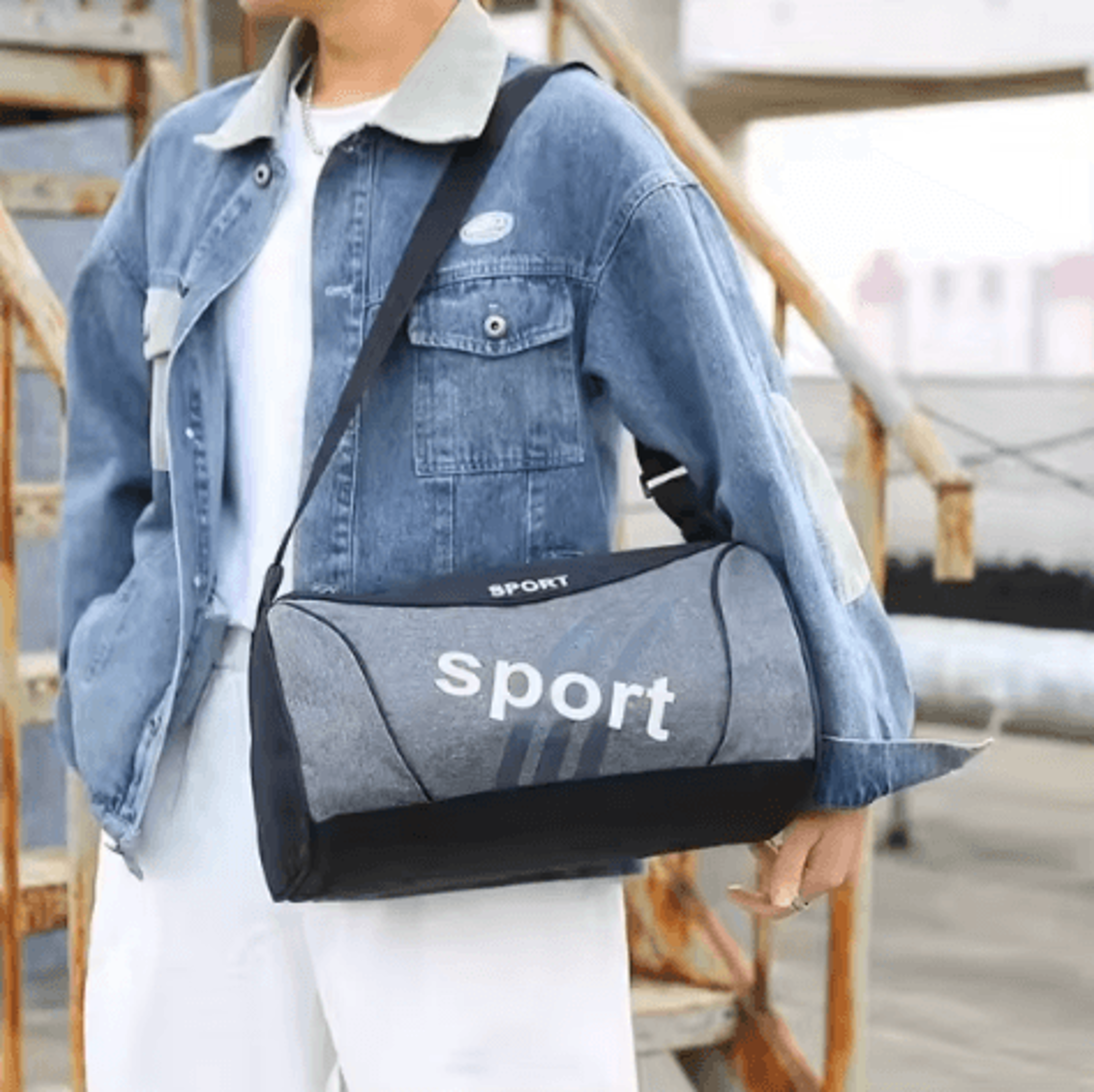 unisex gym and travel duffel backpack crossbody shoulder sports bag large capacity