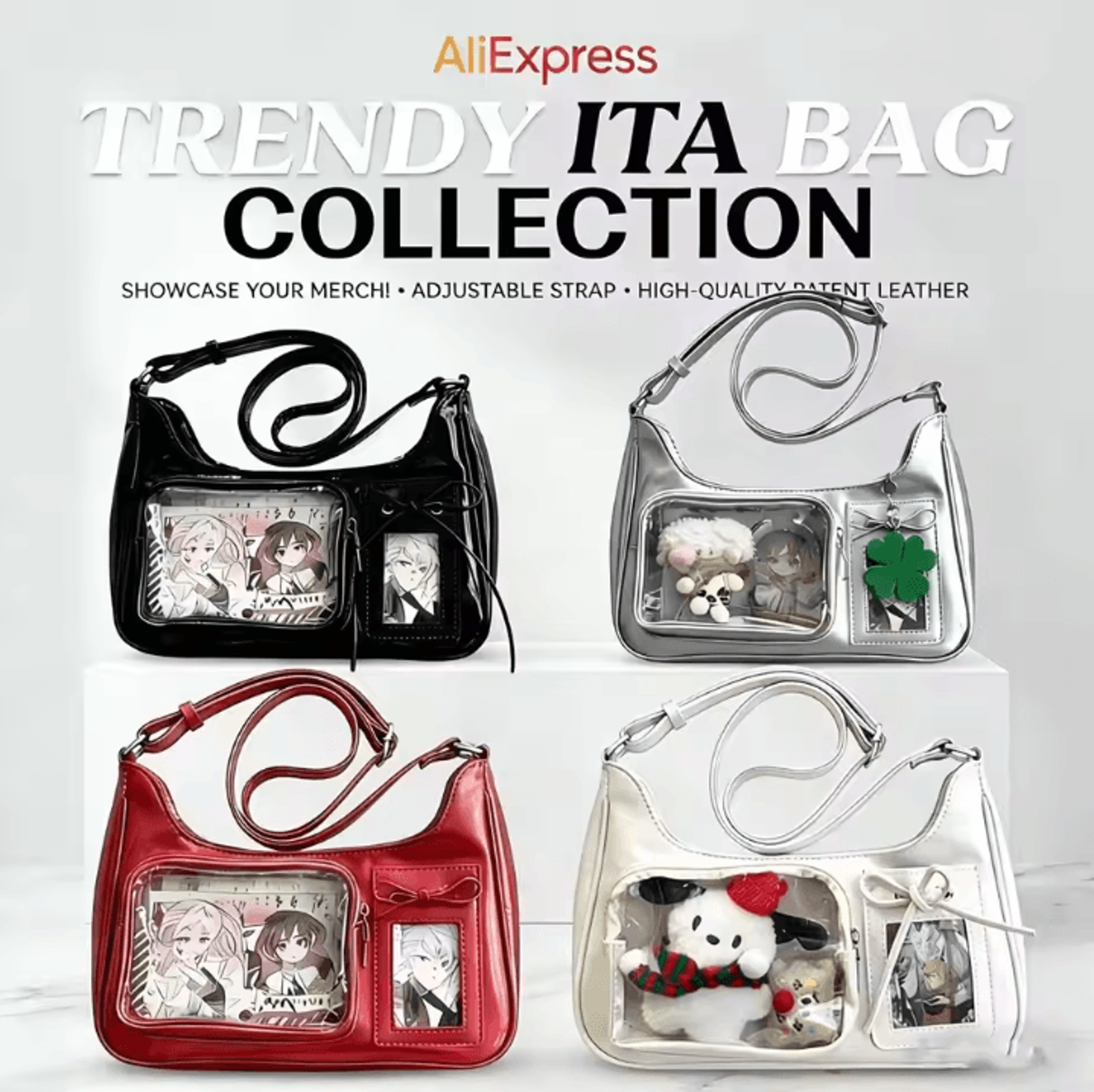 y2k ita bag transparent shoulder crossbody harajuku style japanese handbag