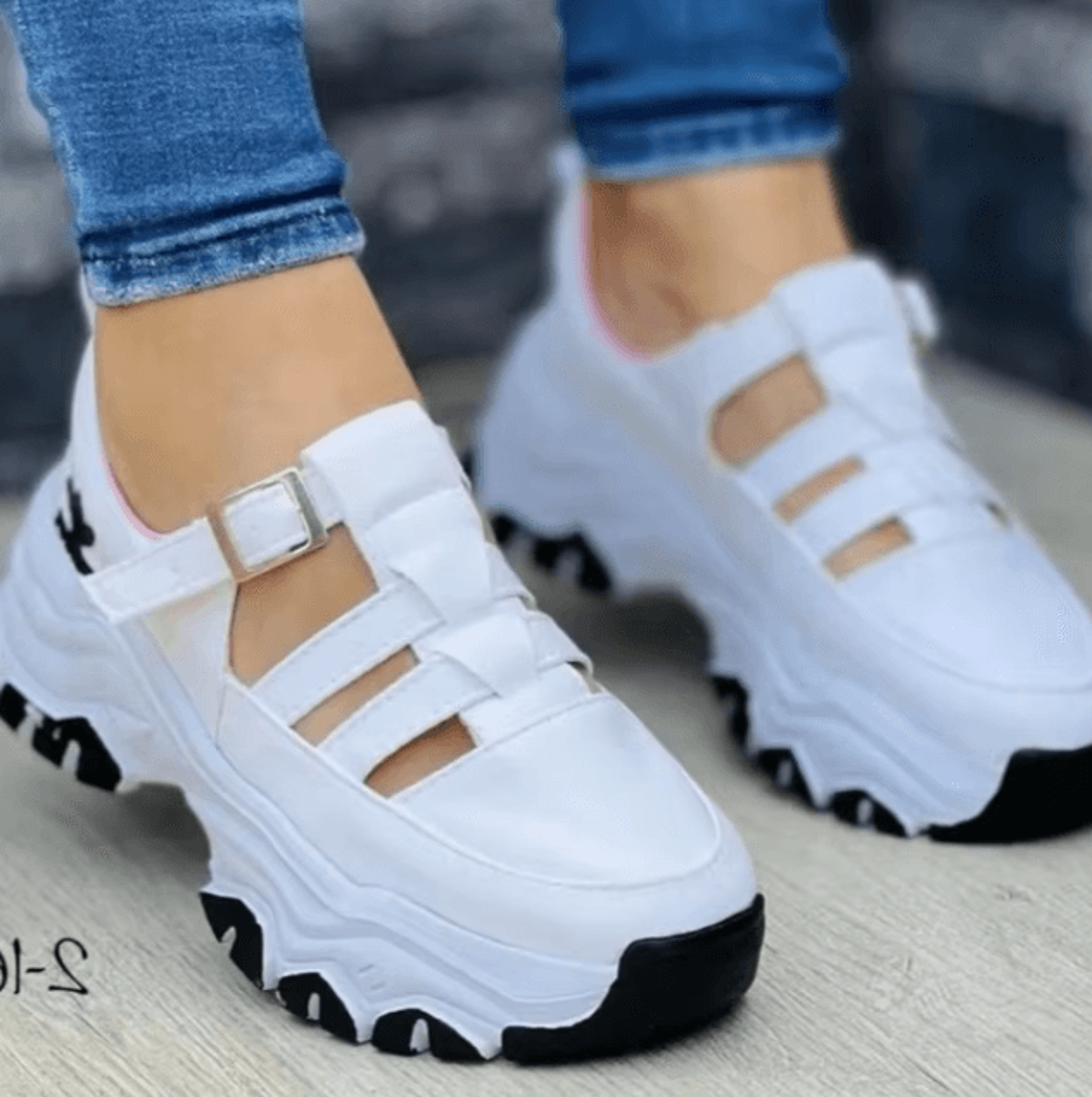 womens casual buckle strap sandals breathable open toe flat thick sole summer shoes