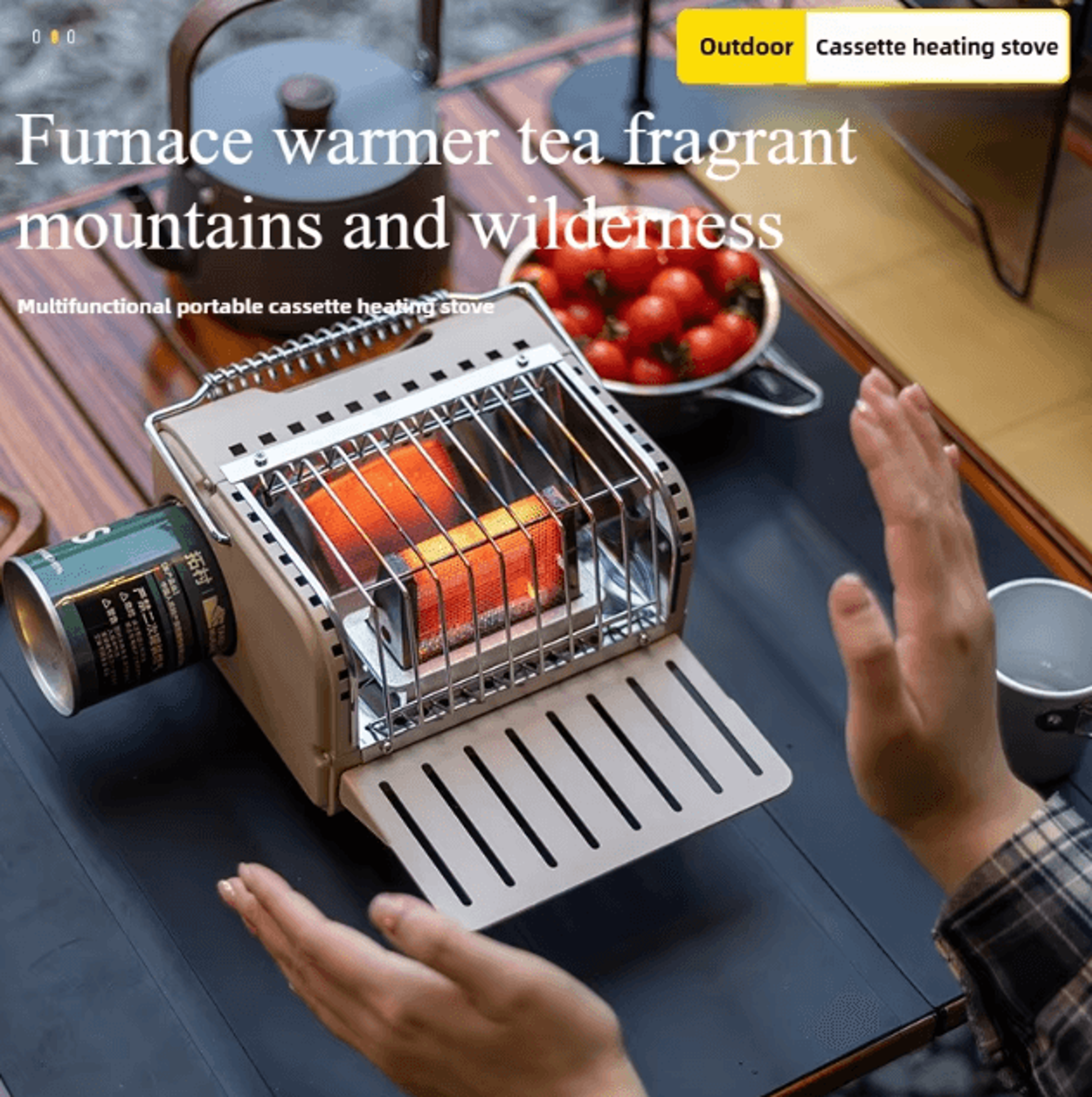 portable outdoor mini heating gas stove camping heater and cooker