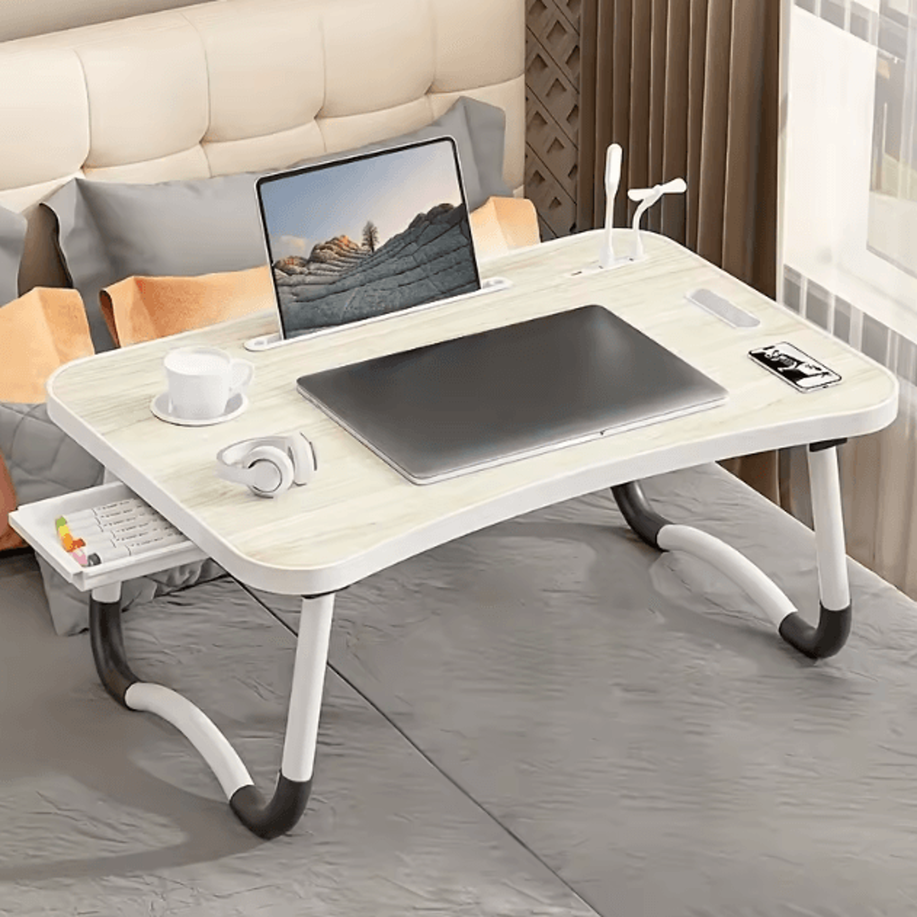 ultra large portable laptop bed table foldable adjustable computer desk