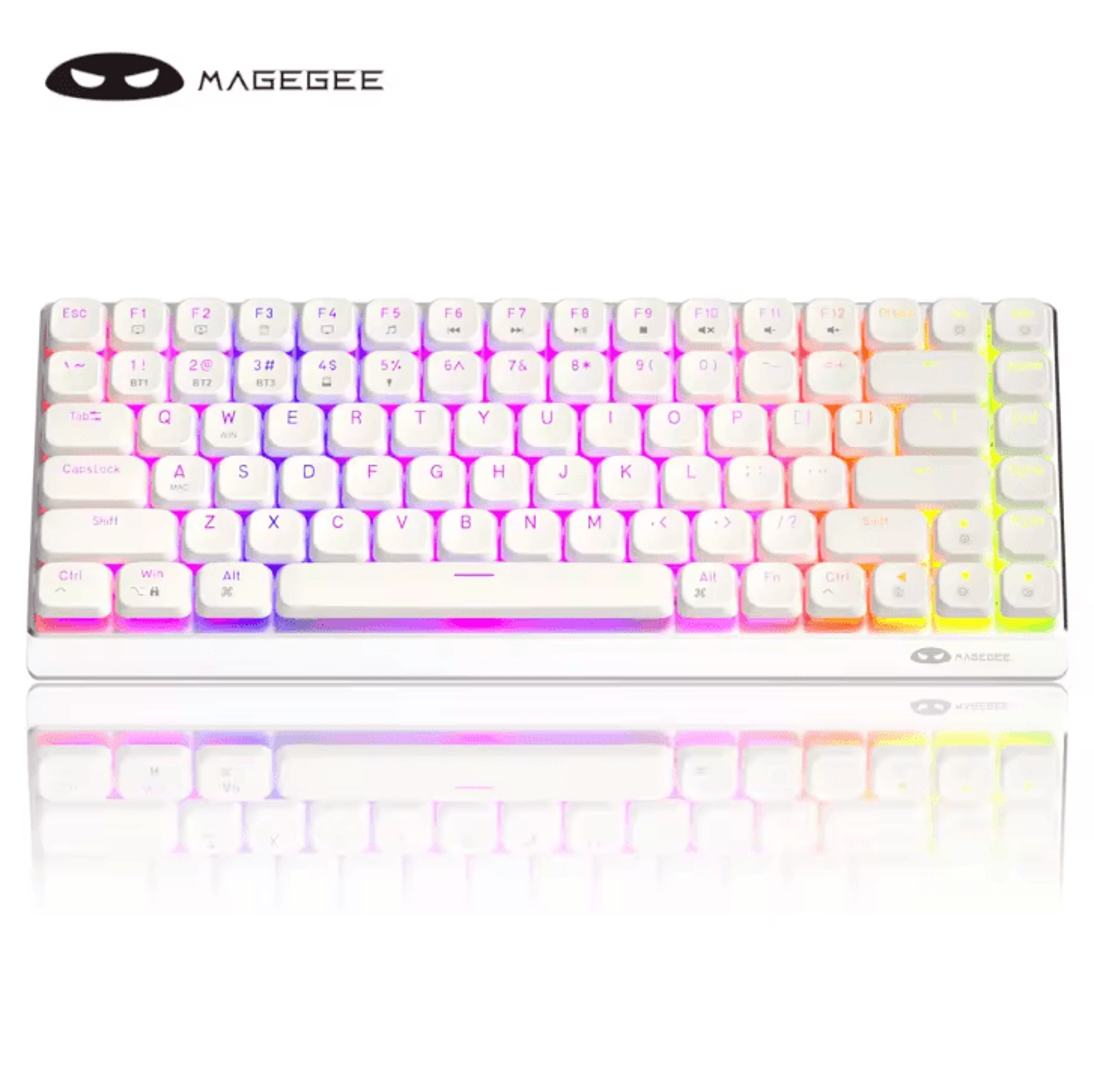 moon84 wireless mechanical keyboard rgb triple mode 2.4ghz bluetooth usb-c for pc laptop