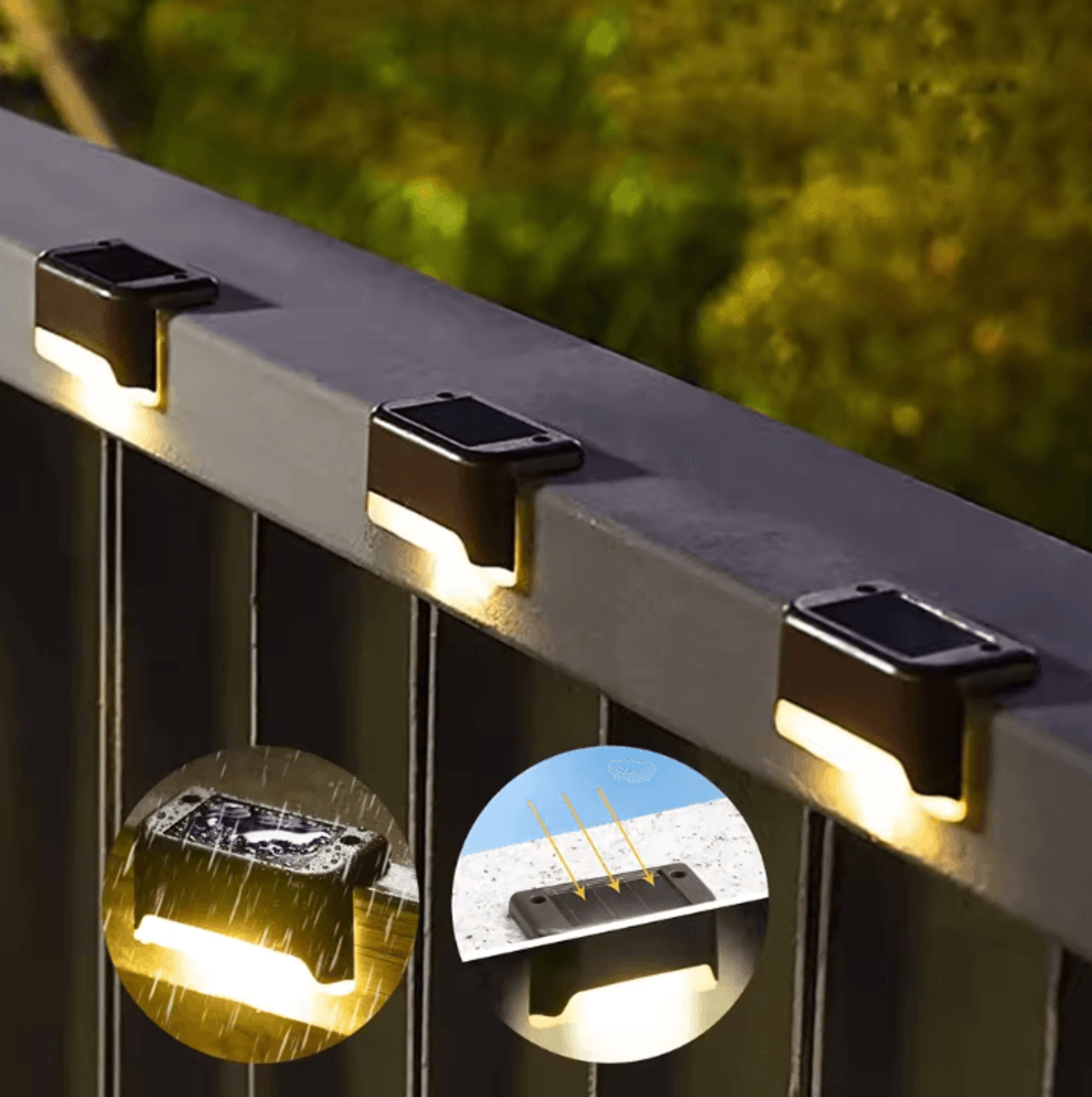 solar led outdoor garden lights deck lamp step lamp waterproof solar step light patio decor