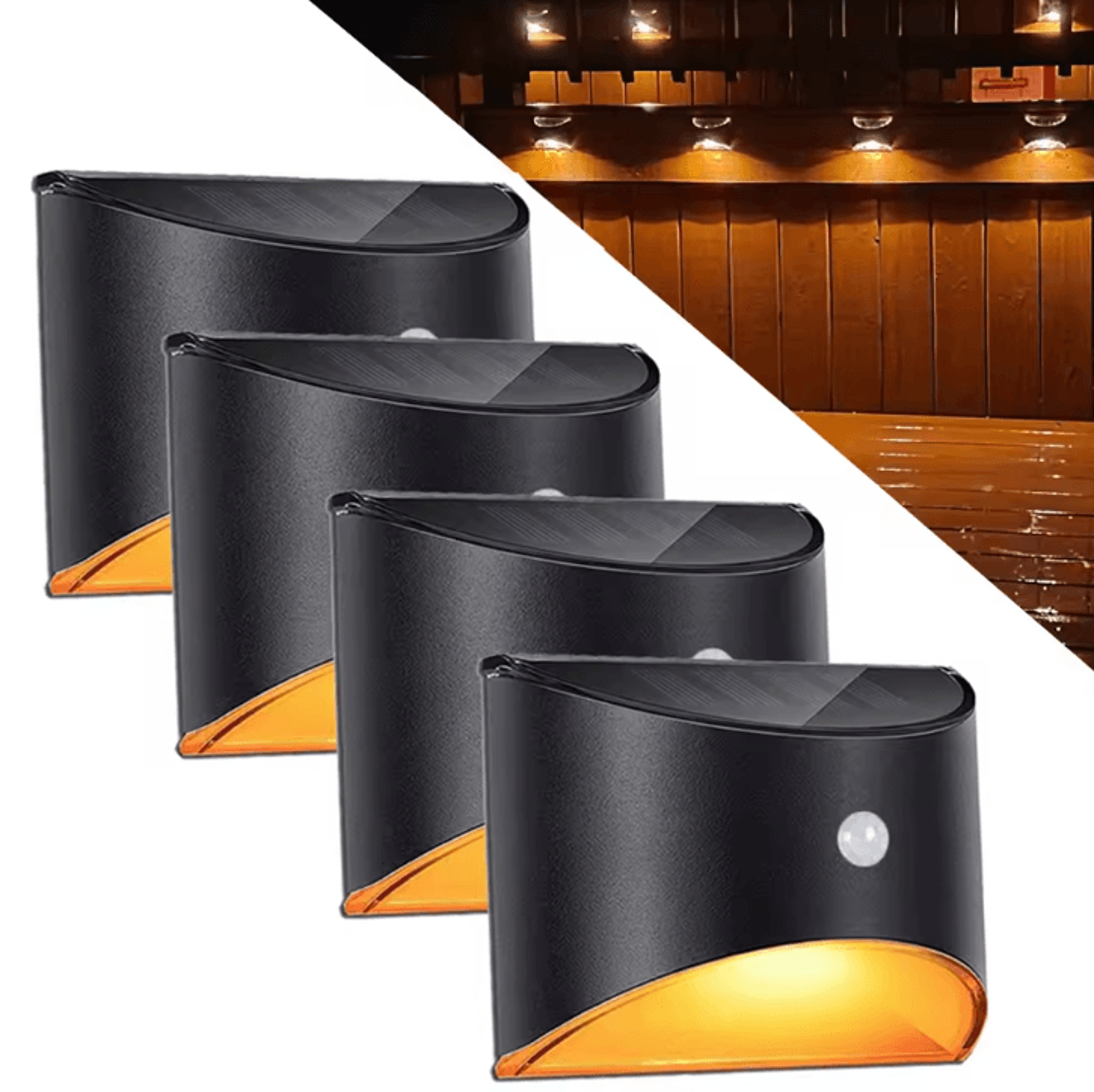 solar outdoor led motion sensor wall light – waterproof garden & pathway lamp