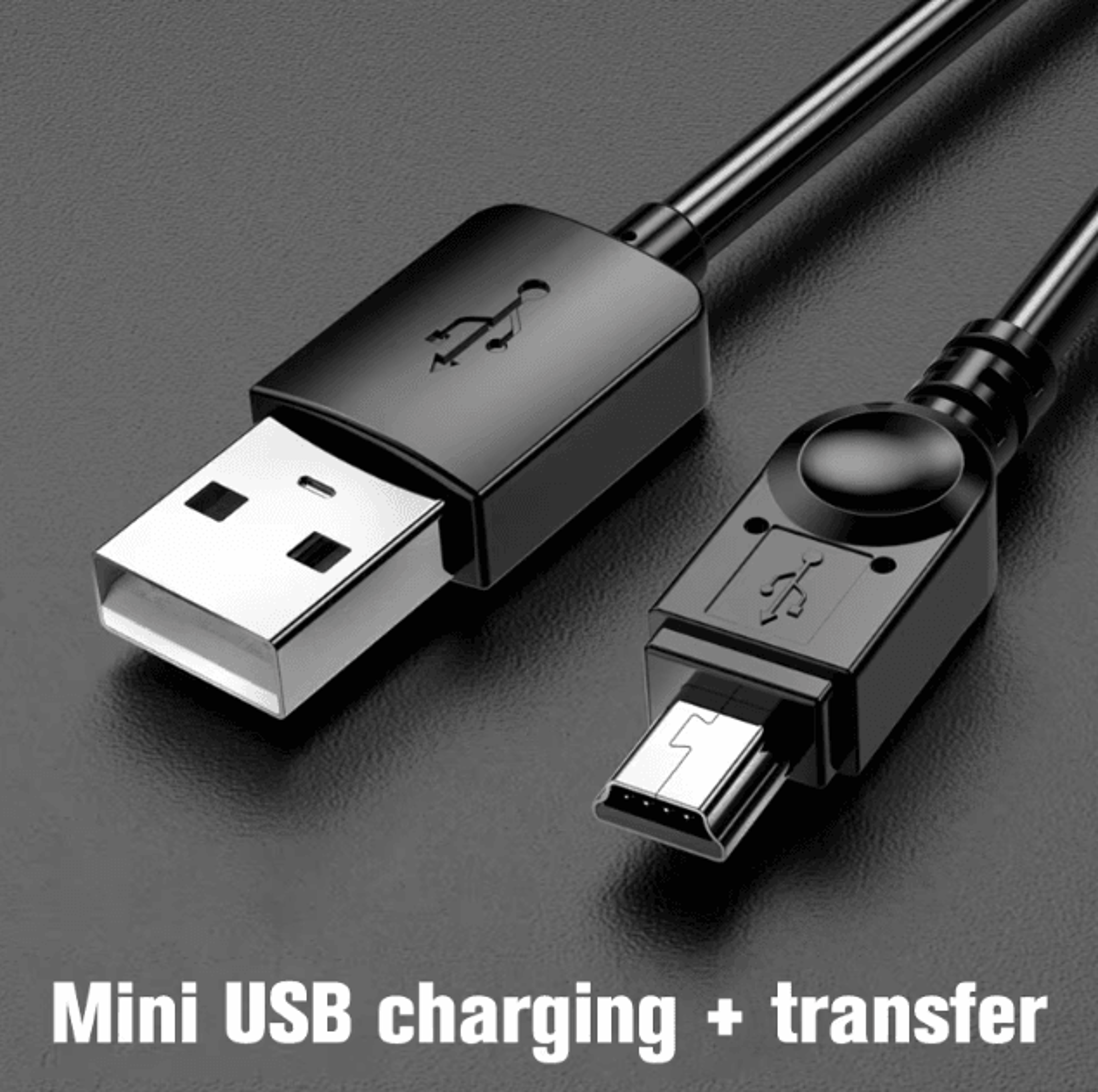 mini usb to usb a fast data and charging cable long length