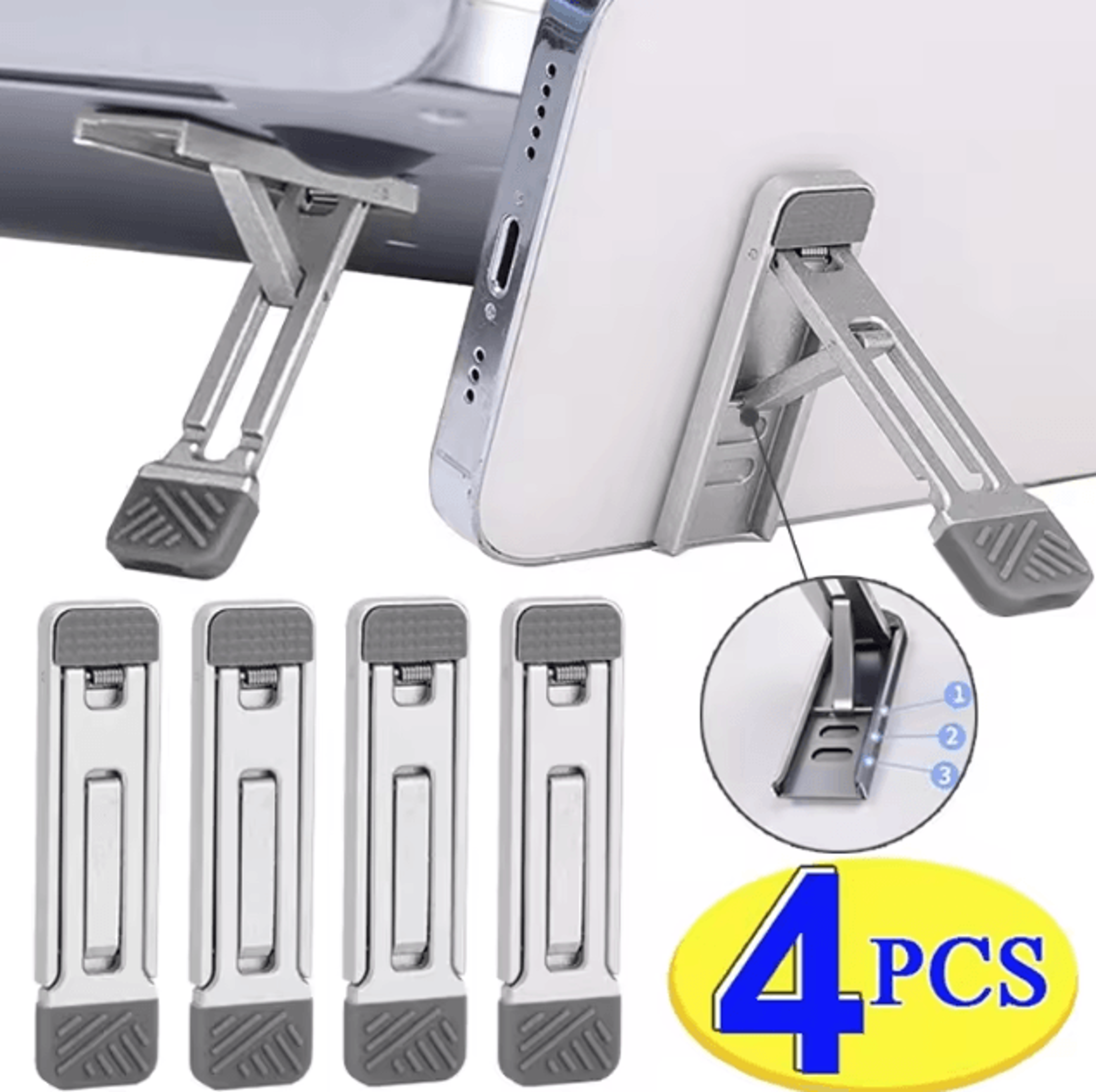 portable aluminum alloy folding laptop stand with 3-level height adjustment