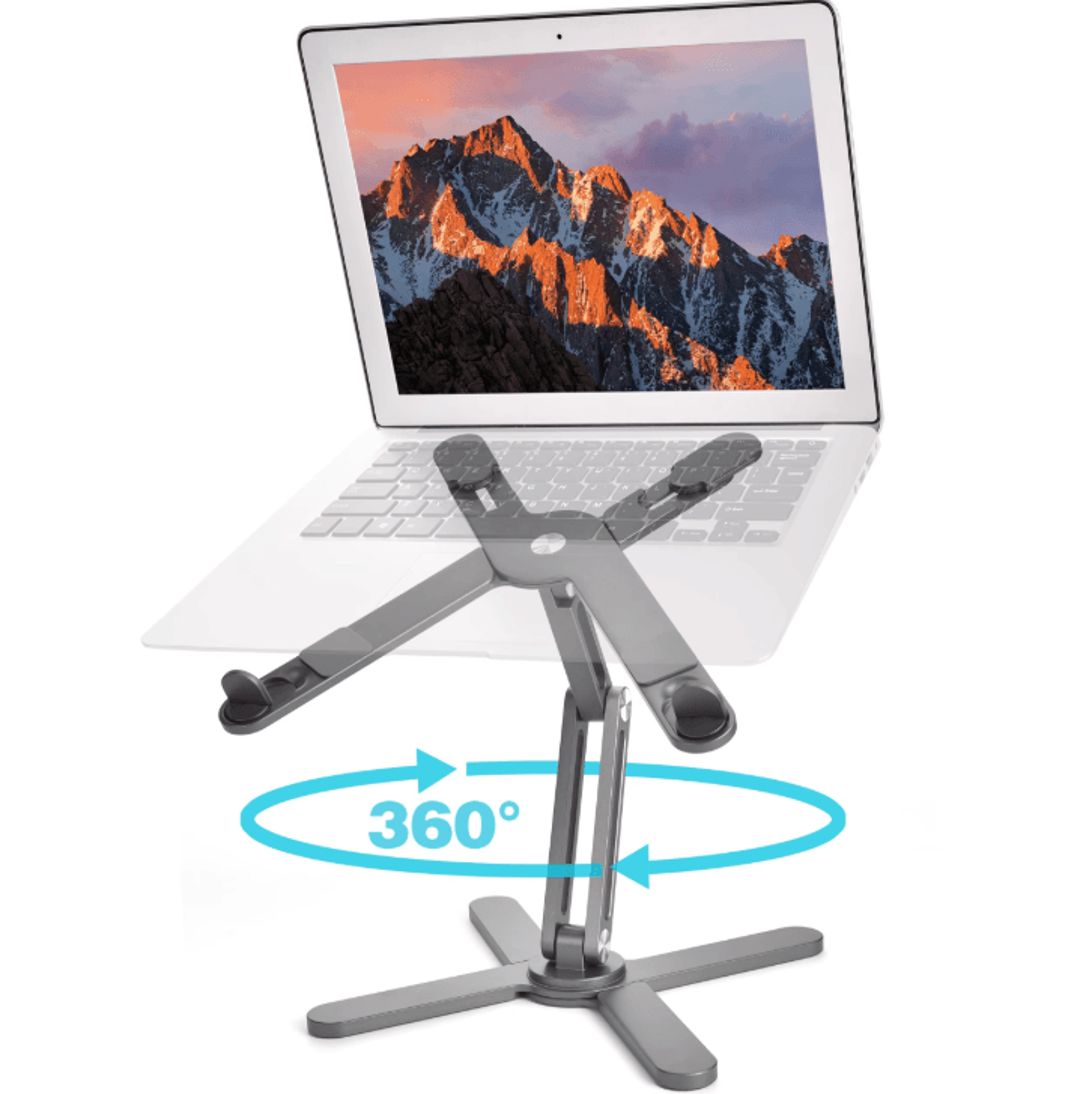 foldable 360 degree rotatable adjustable laptop stand for 10–17 inch laptops