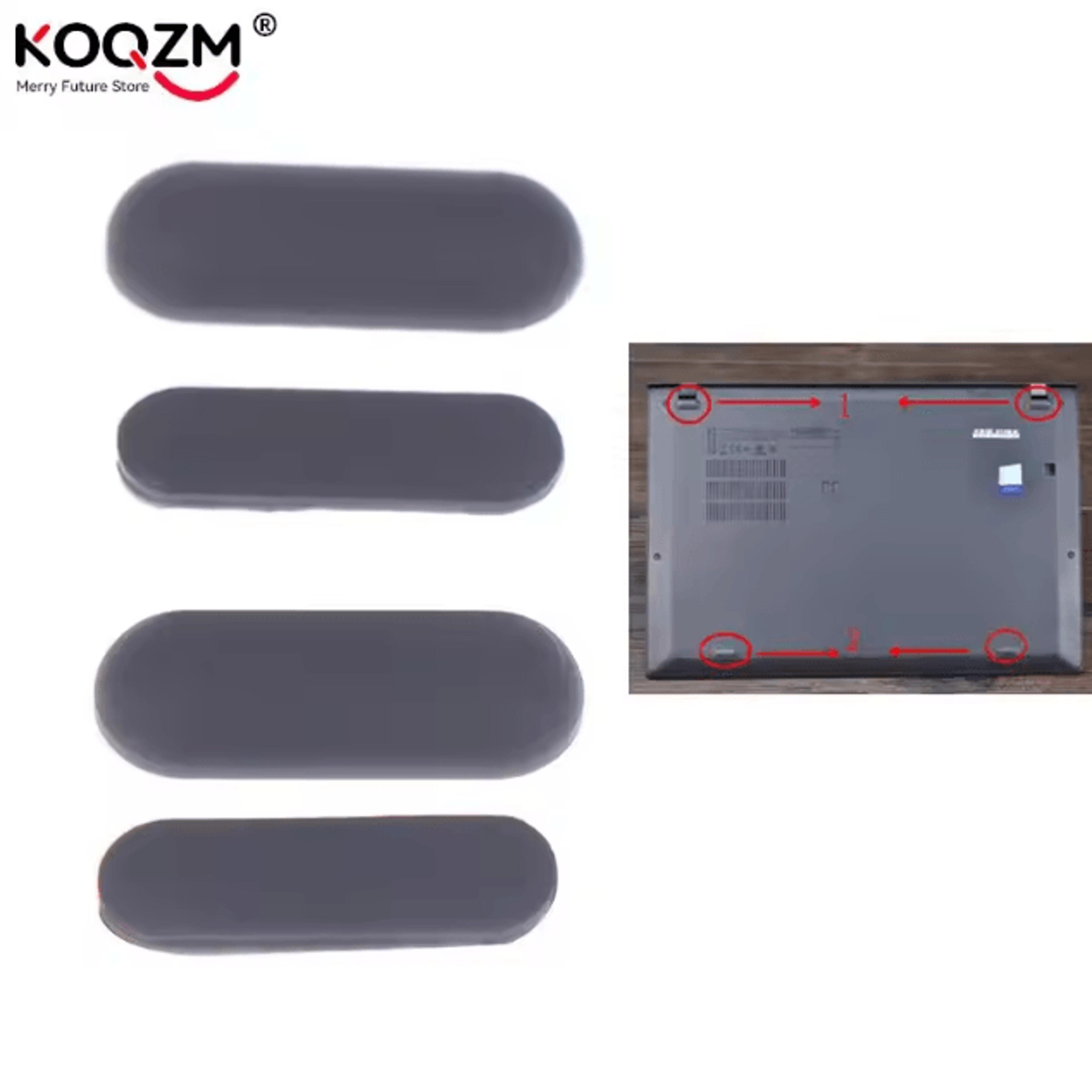 4pcs rubber foot pads replacement for laptop bottom case stand feet for thinkpad x1 carbon