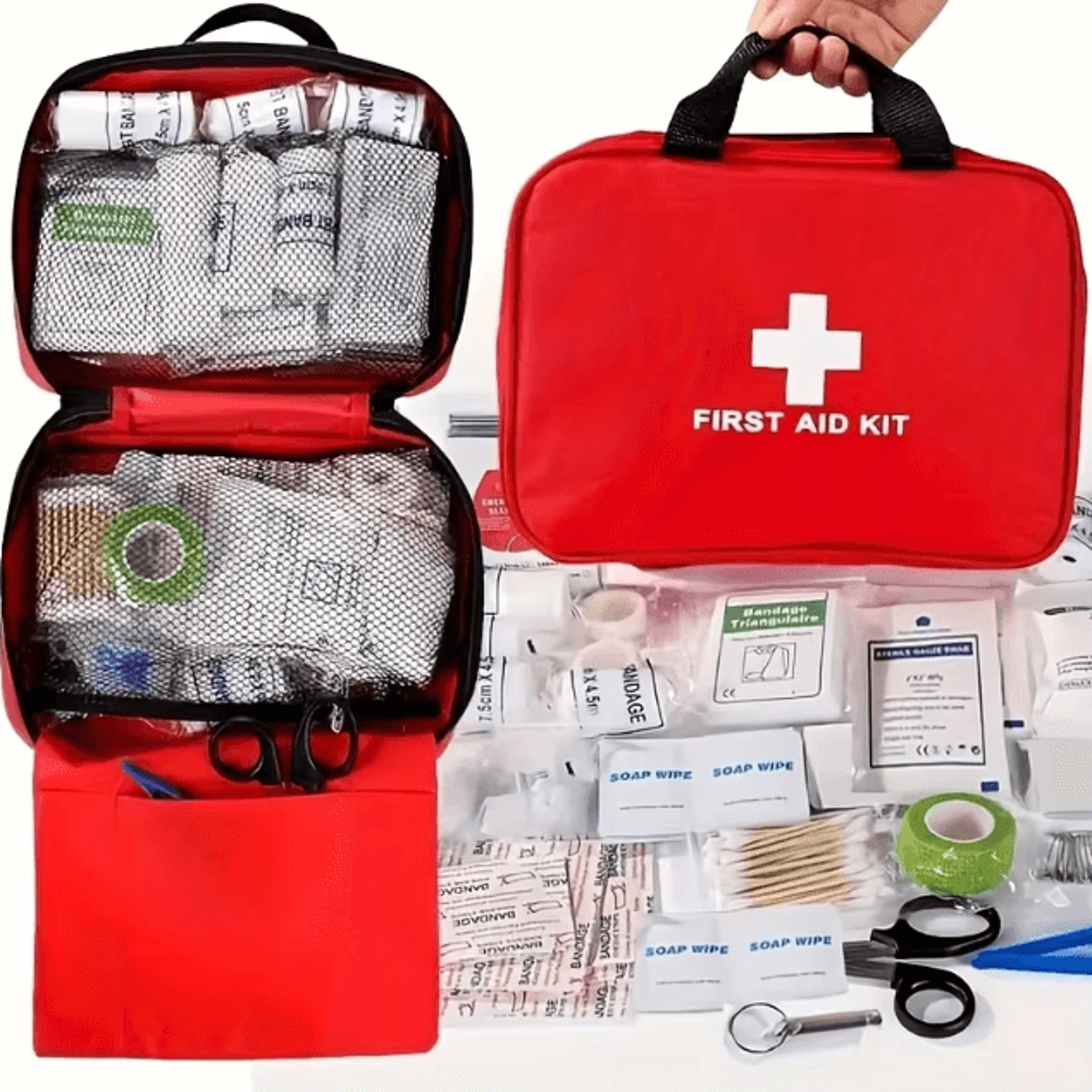 premium compact first aid kit – trauma medical kit for home, car, travel & outdoor emergencies