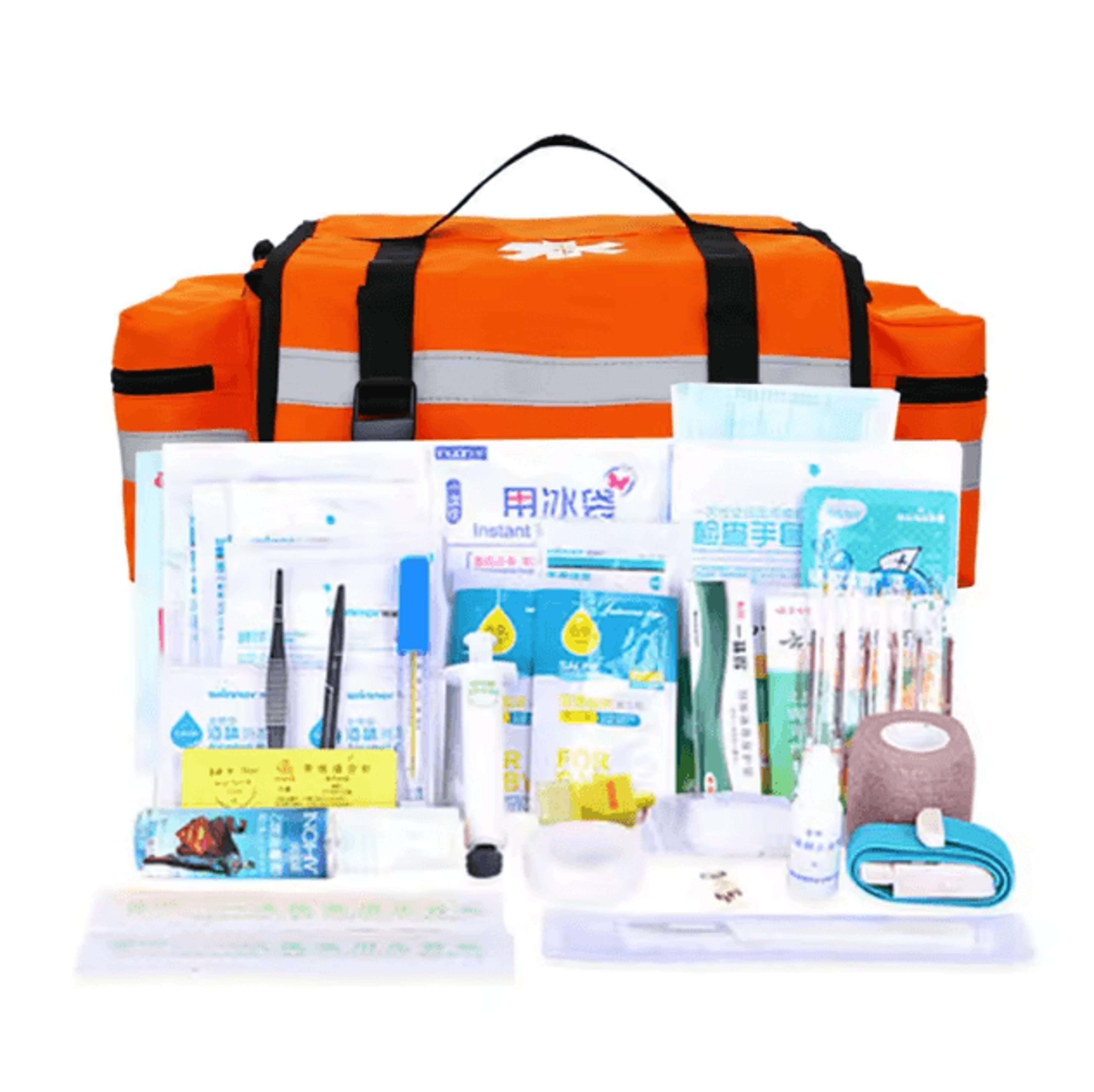 professional empty first aid kit bag – large medical emergency & survival organizer