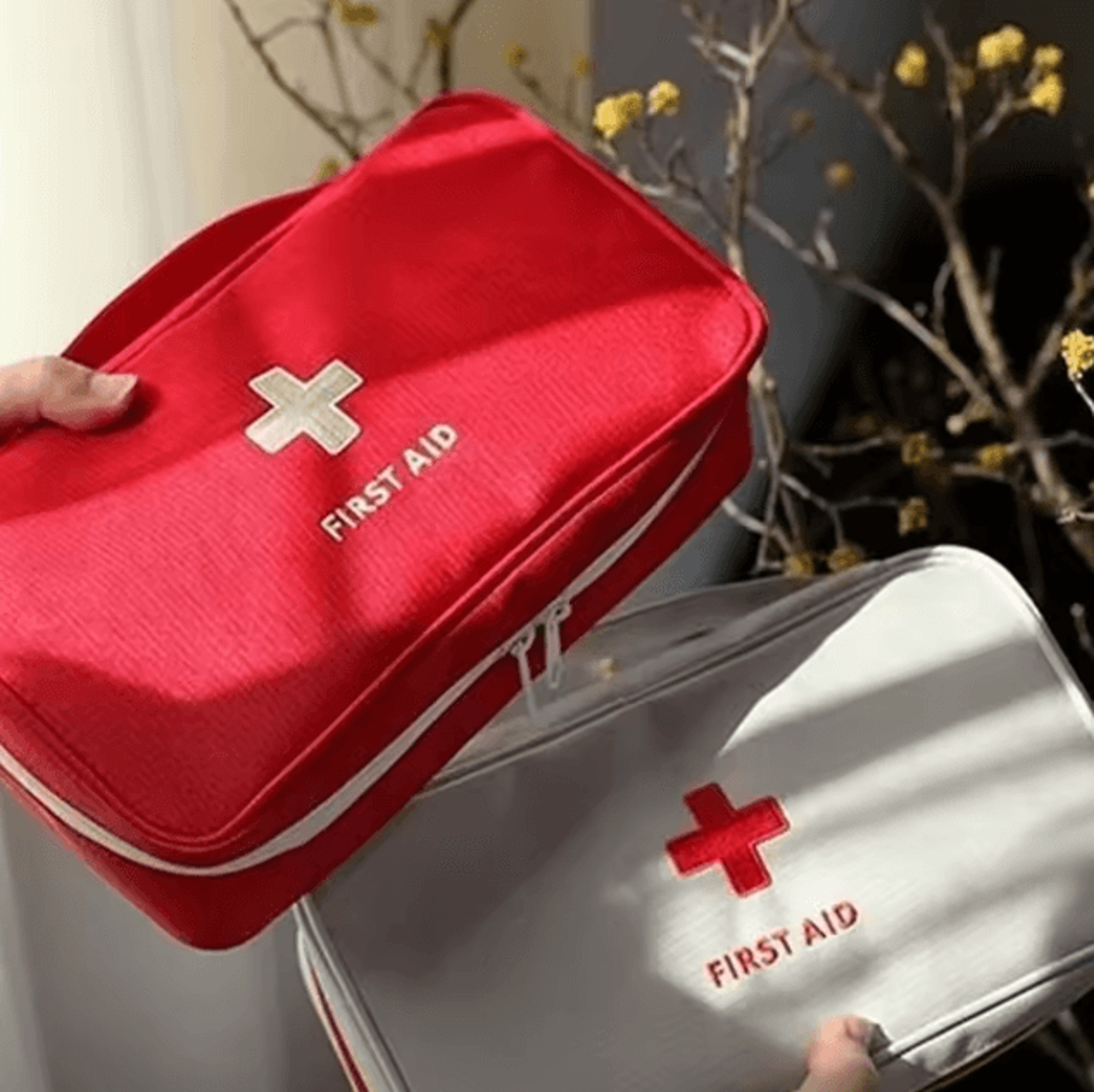 large first aid kit bag – portable outdoor survival & emergency organizer for home, car & travel