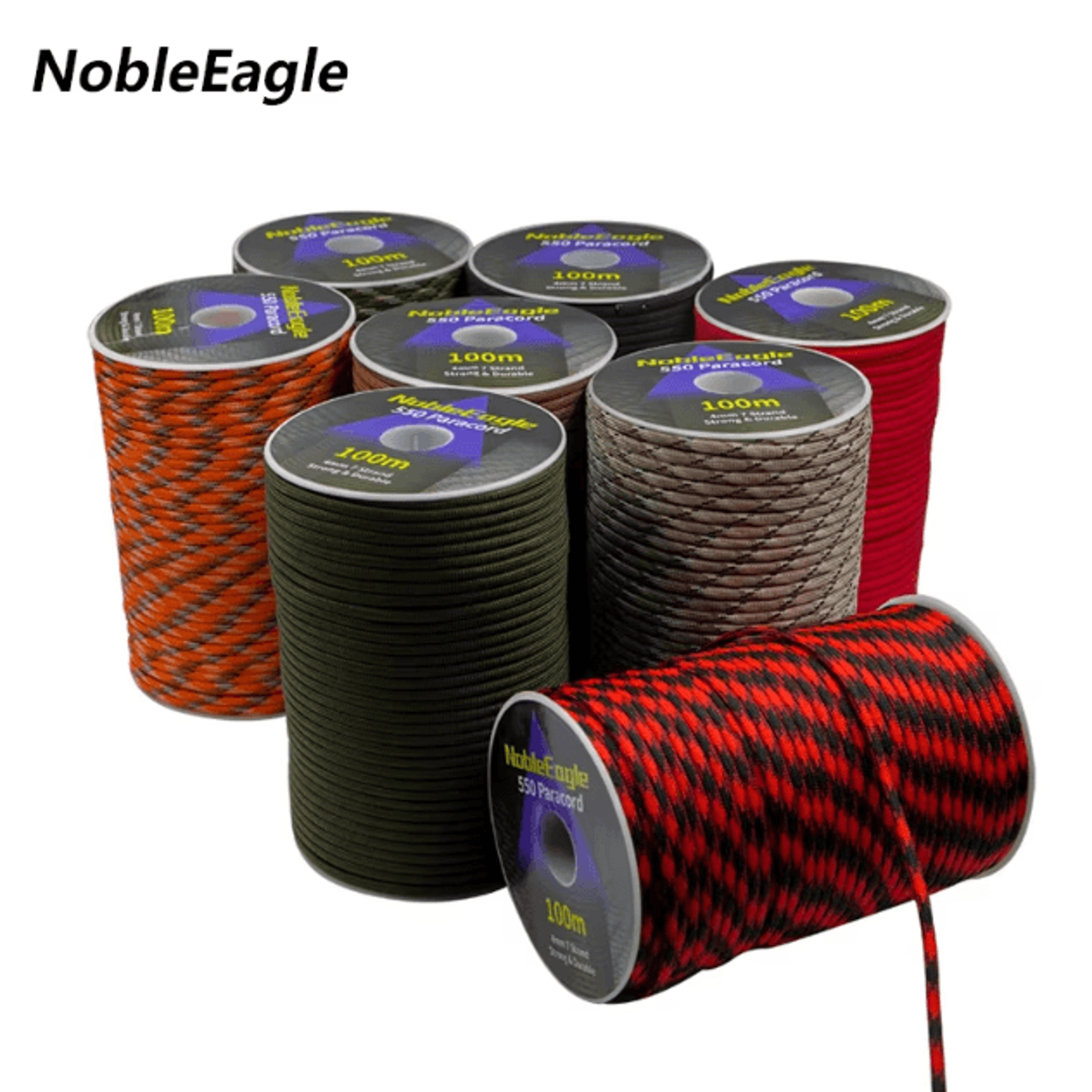 military 550 paracord rope – 7-strand 4 mm survival parachute cord for outdoor, camping & diy