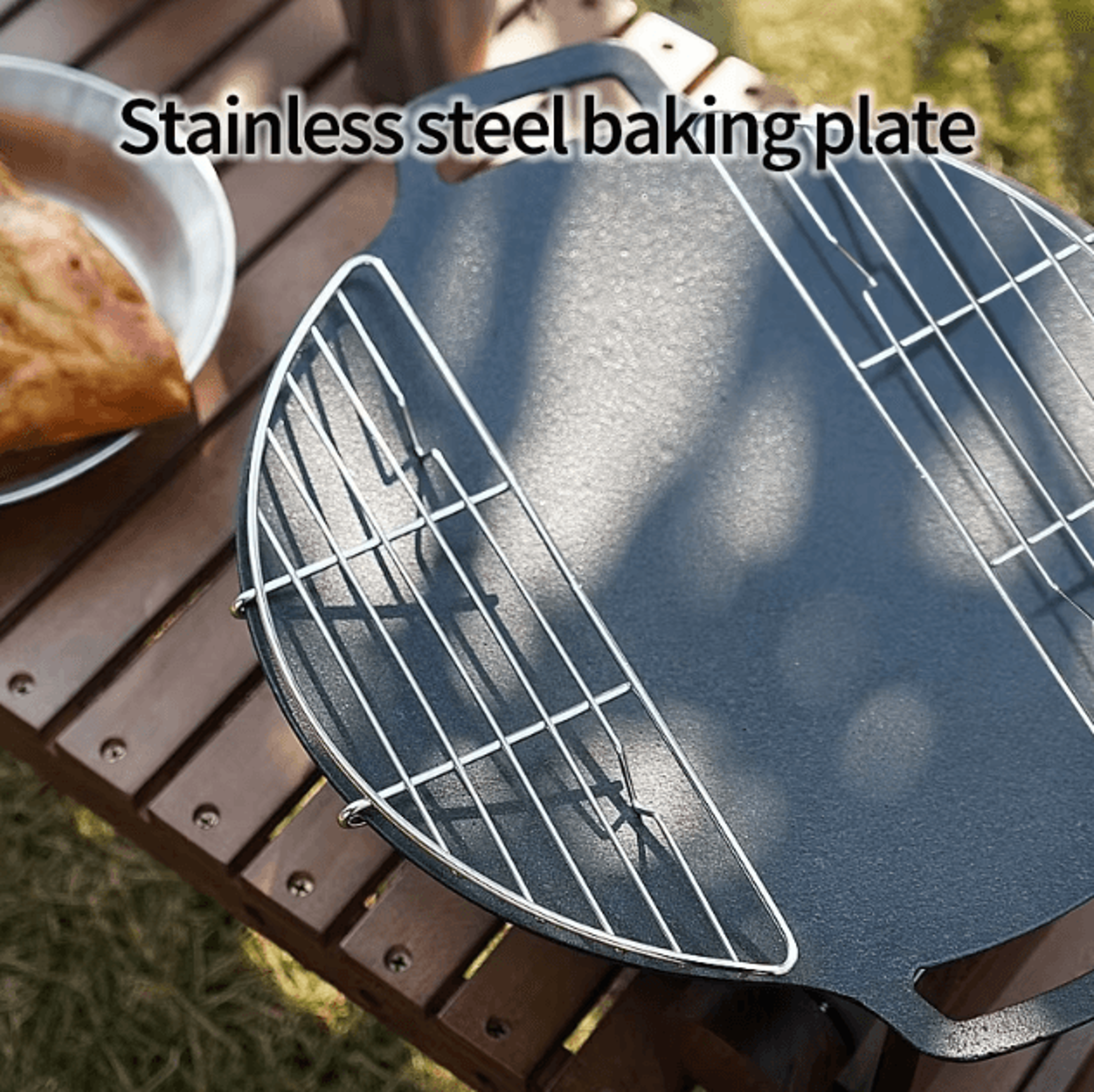 outdoor stainless steel barbecue grill net and steam rack for camping bbq and grilling