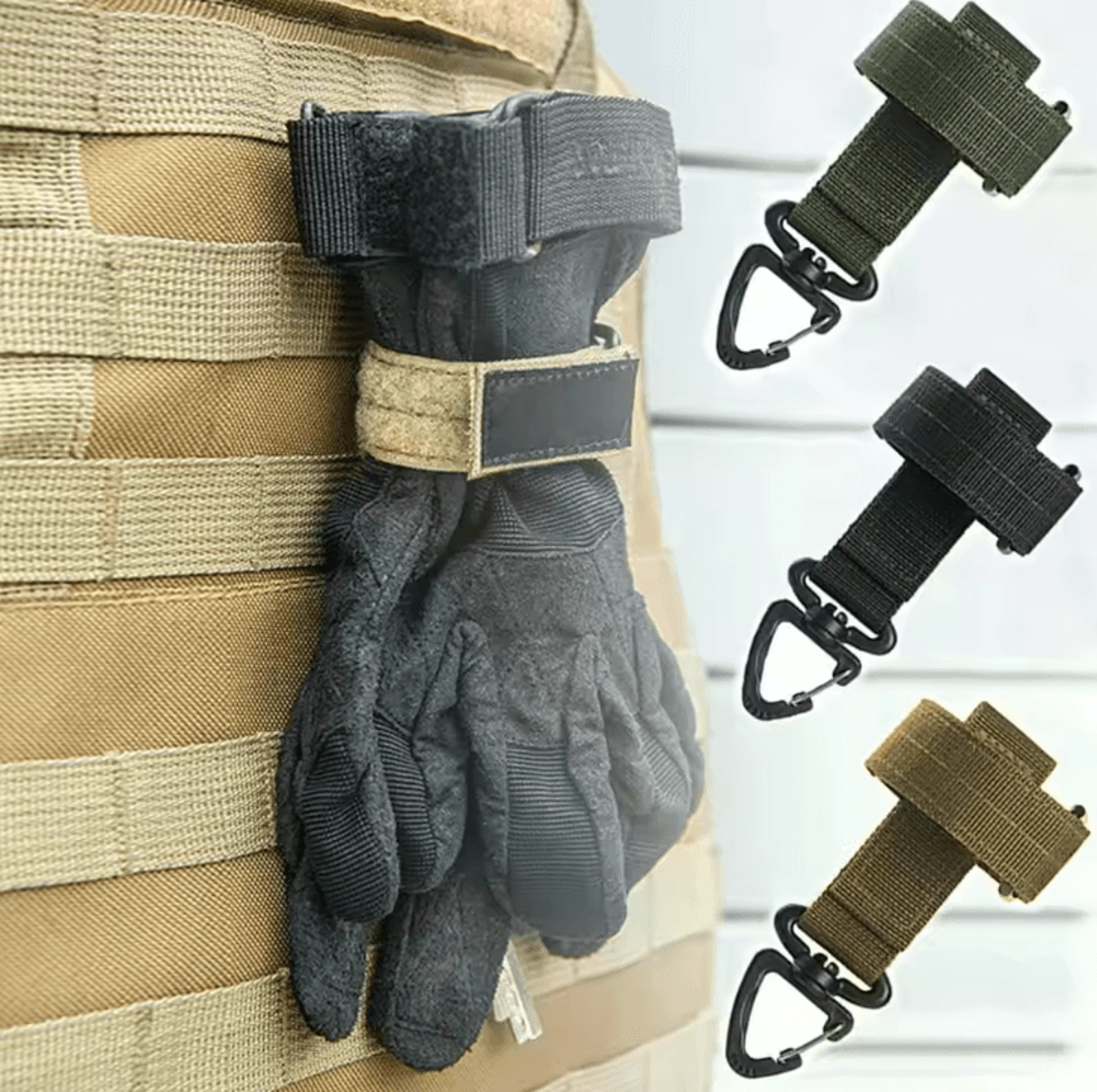 outdoor tactical nylon hook gloves safety clip – multi-purpose climbing and camping hanging buckle