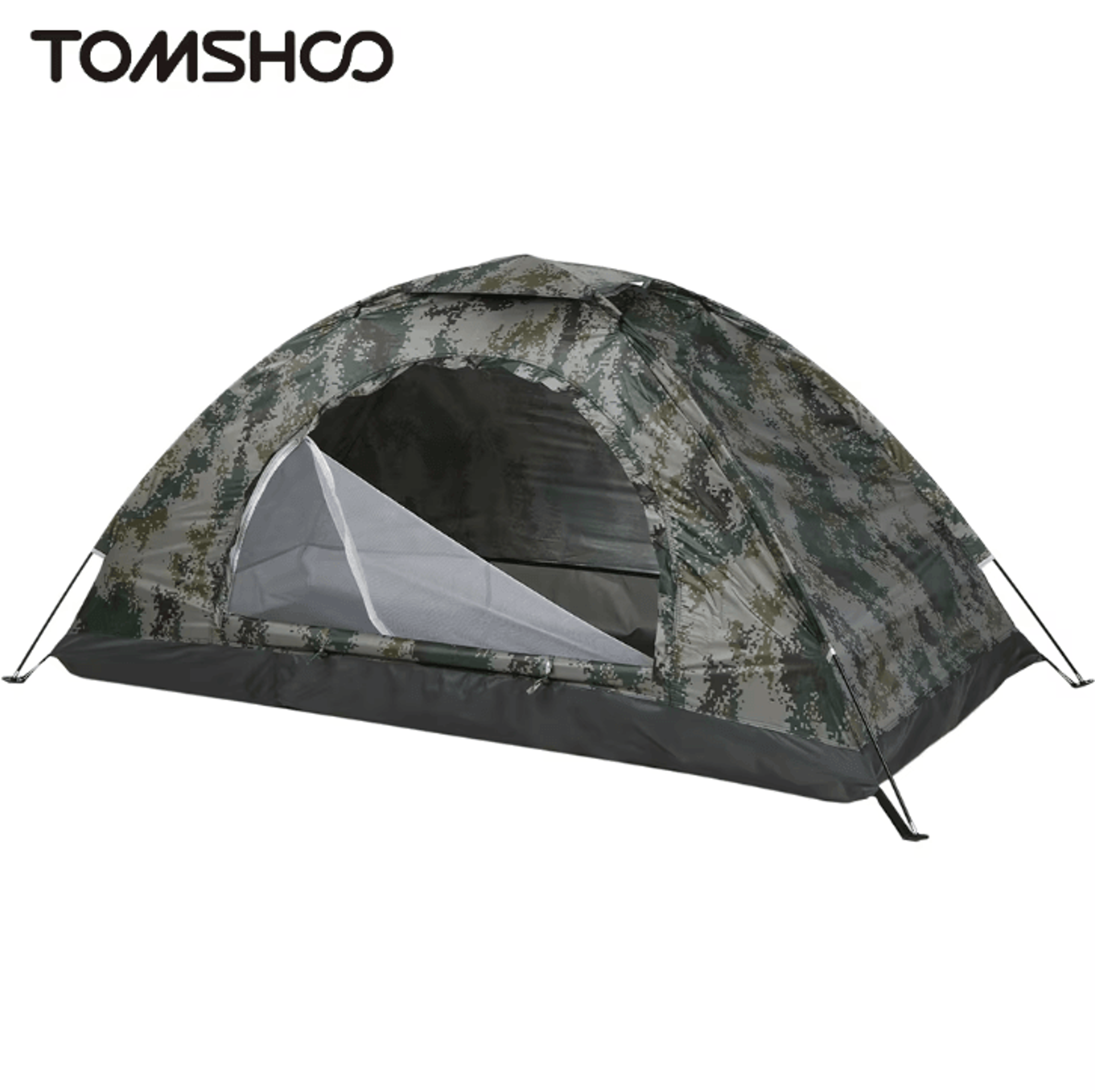 tomshoo ultralight camping tent for 1 or 2 person – single layer upf 30+ portable hiking and outdoor shelter
