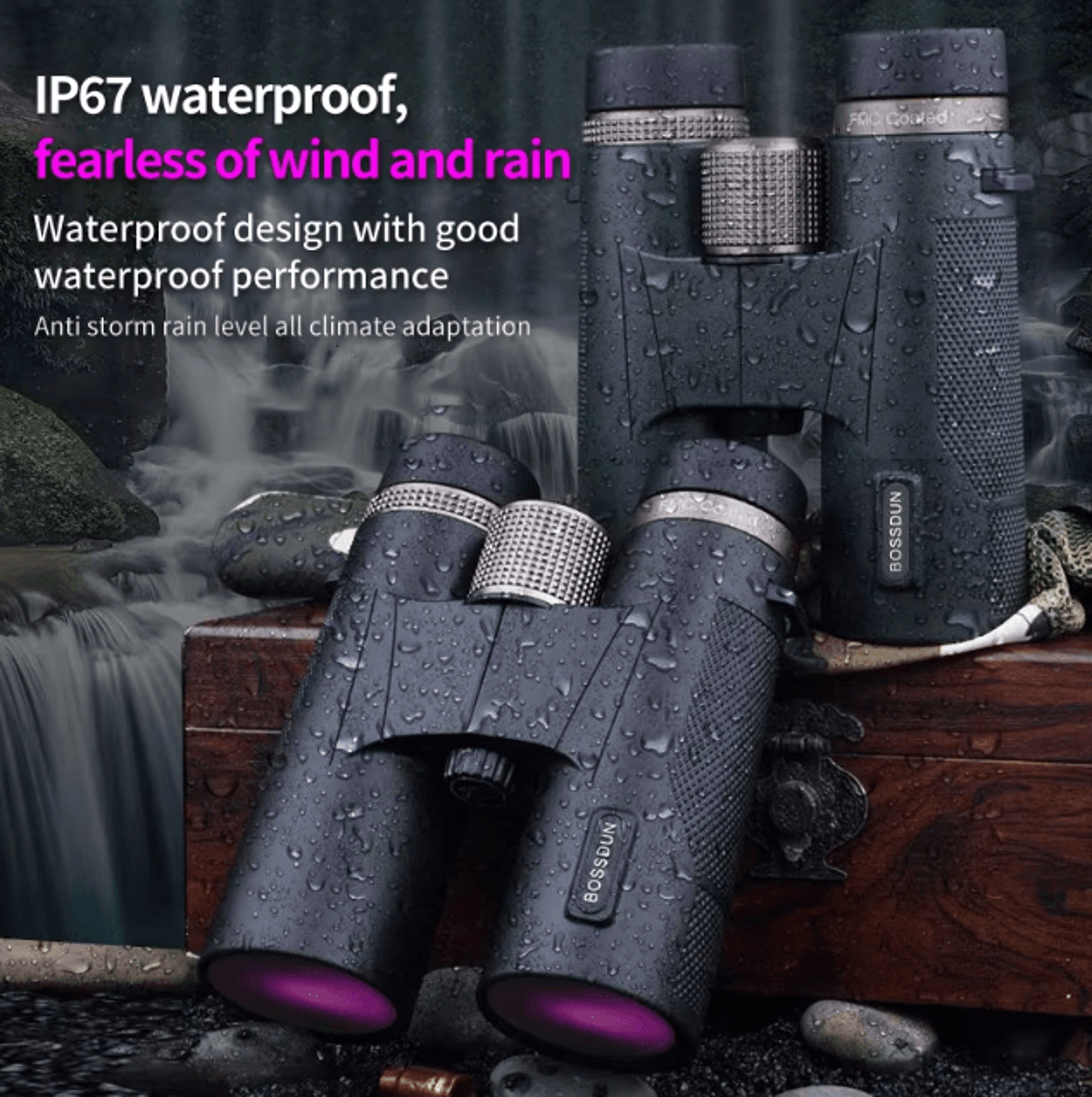 12x42 hd binoculars for bird watching – professional bak4 prism binoculars with ed lens, waterproof metal body