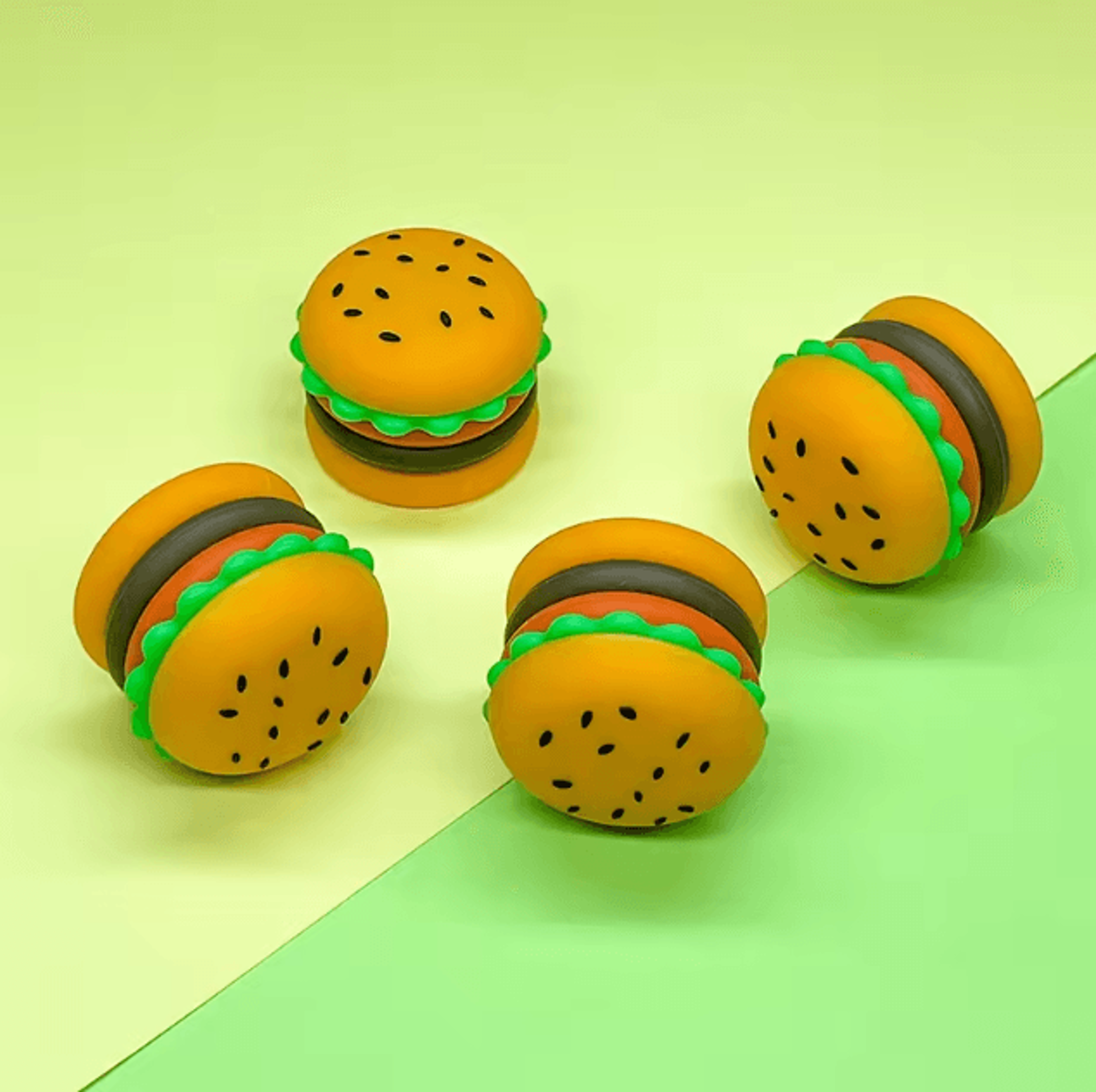 creative hamburger silicone storage container 5ml mini silicone storage jar portable pocket size container box