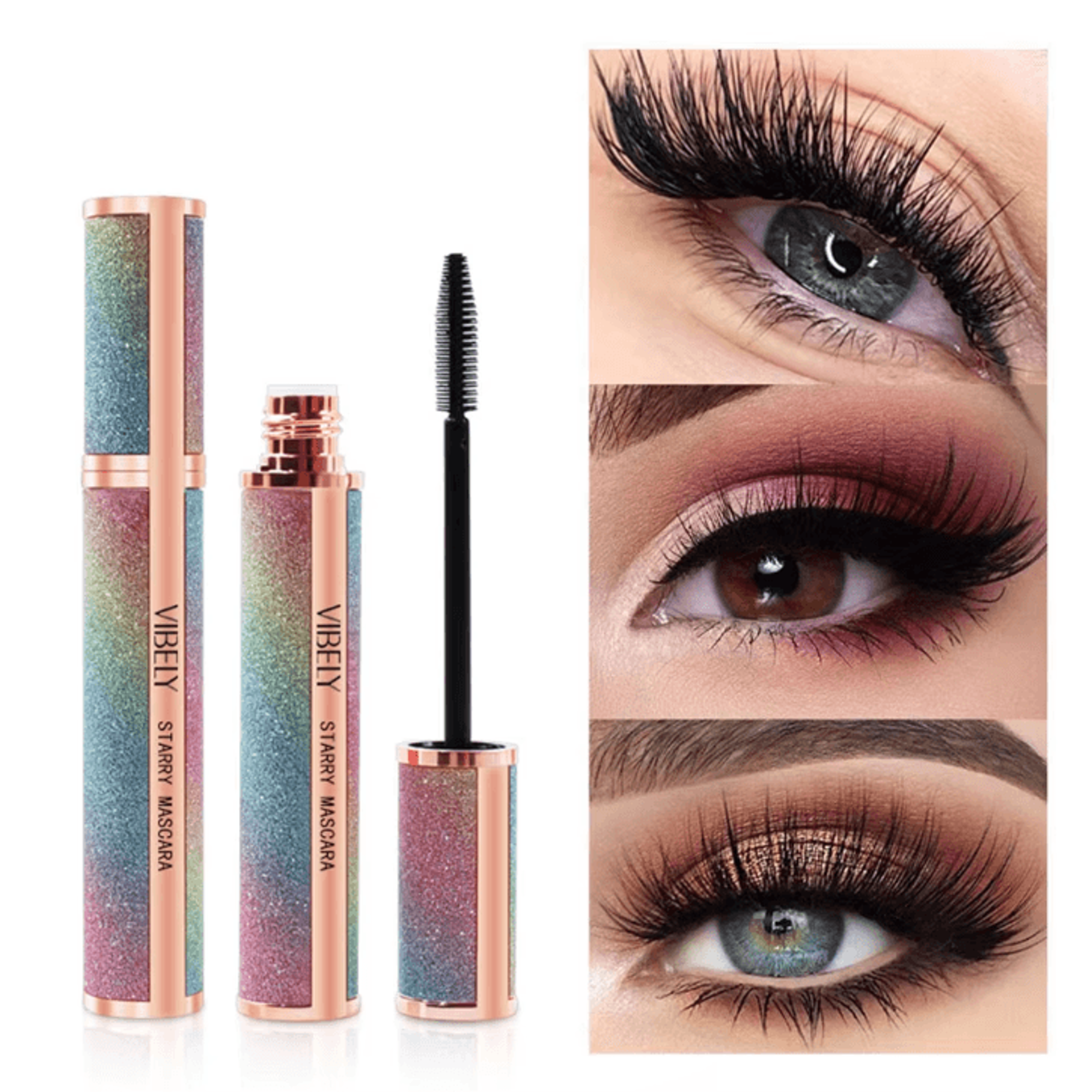 4d brilliant starry sky waterproof mascara – volumizing, lengthening & curling lash mascara